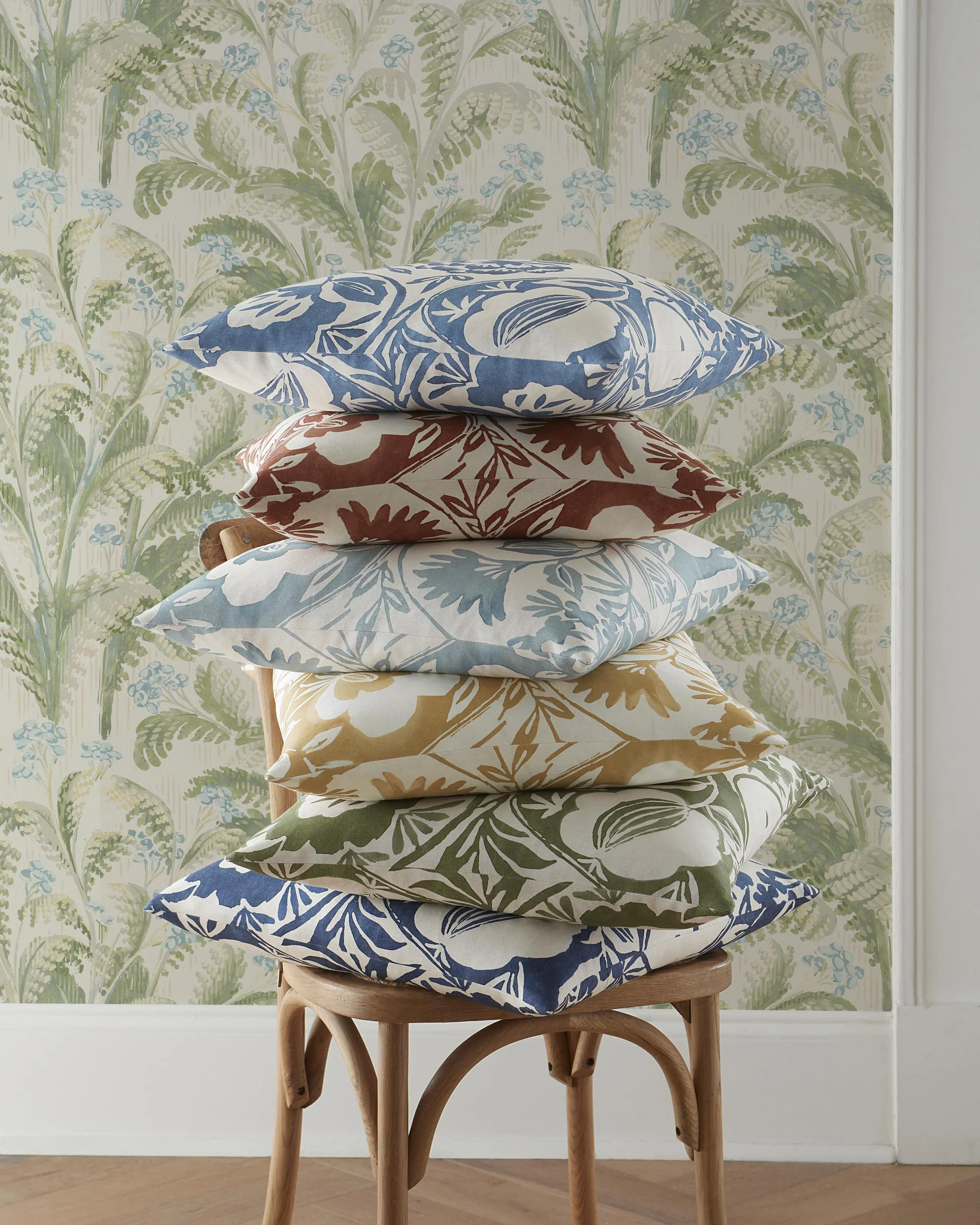 Lee Jofa Calathea Print Blue Fabric - Image 6