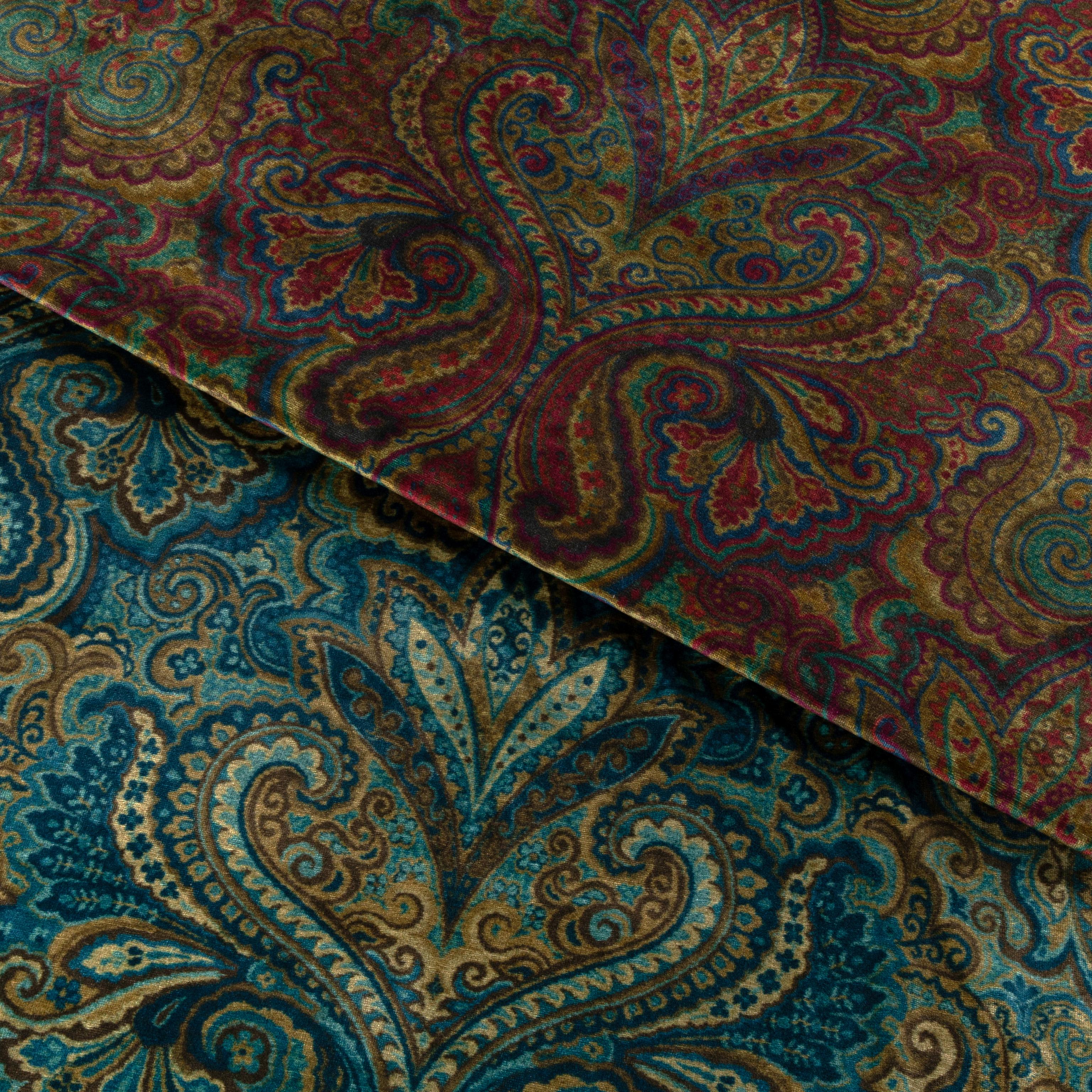 Lee Jofa Carswell Velvet Marine/Sky Upholstery Fabric - Image 6