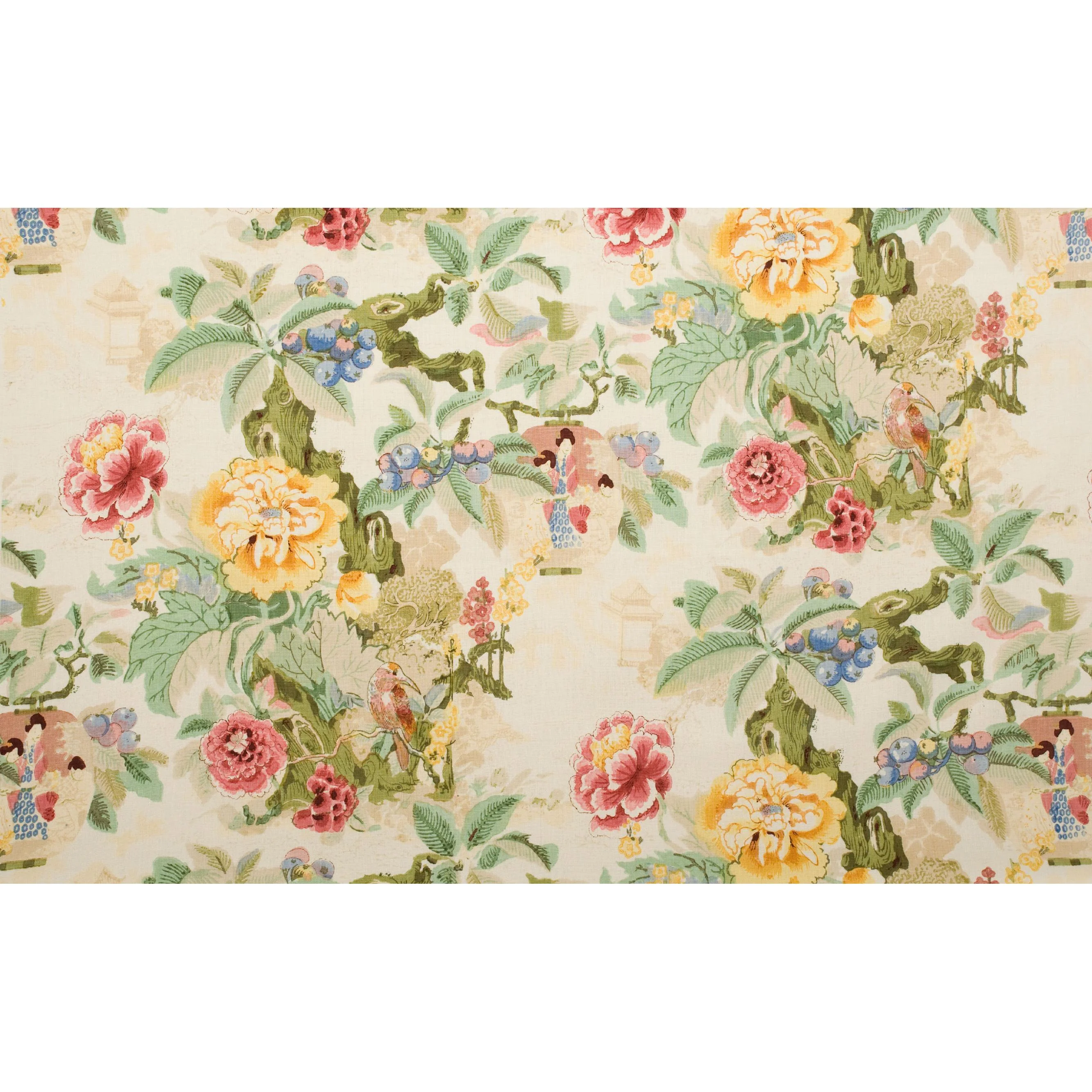 Lee Jofa Chinese Lantern Lemon Fabric - Image 2
