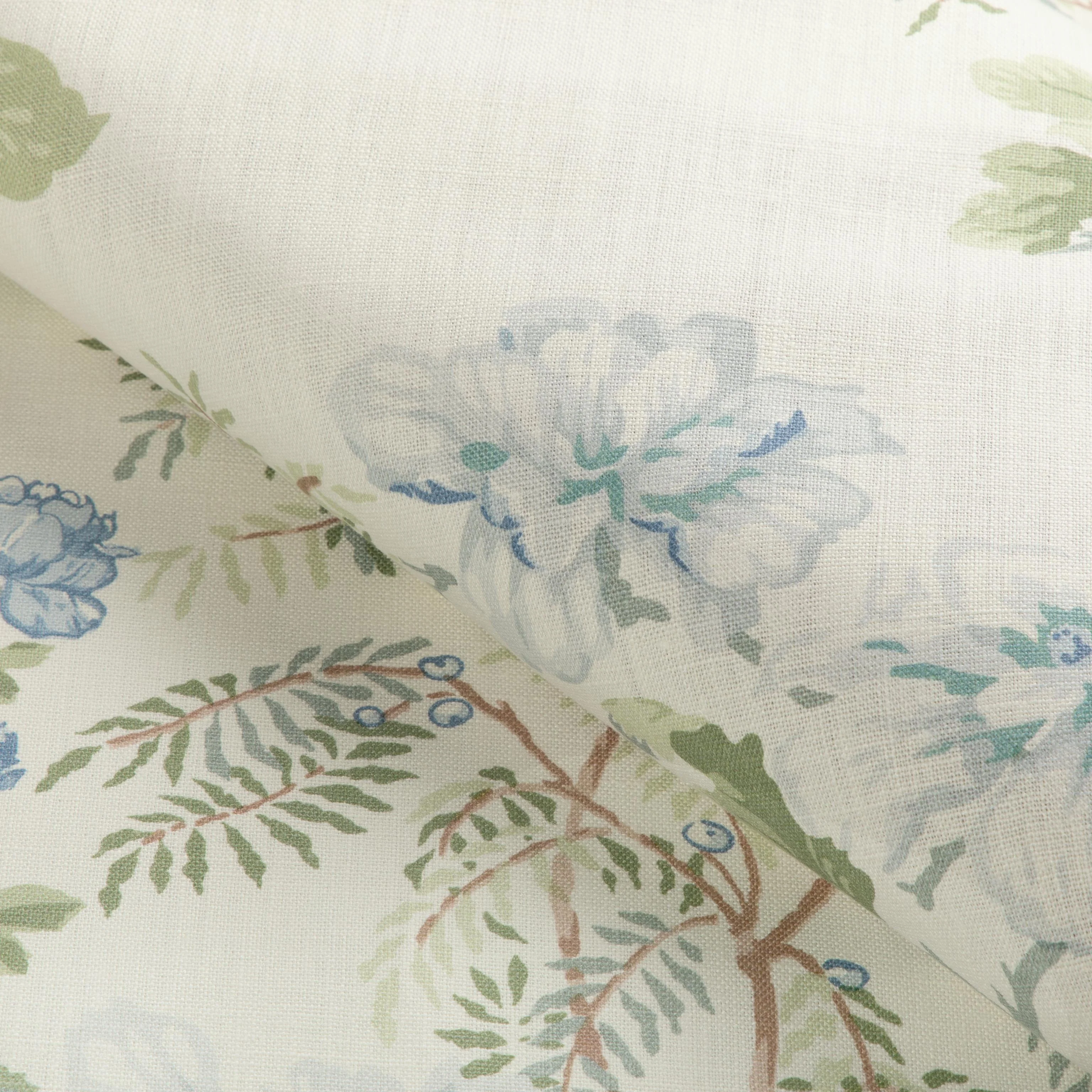 Lee Jofa Chinese Peony Blue Fabric - Image 4