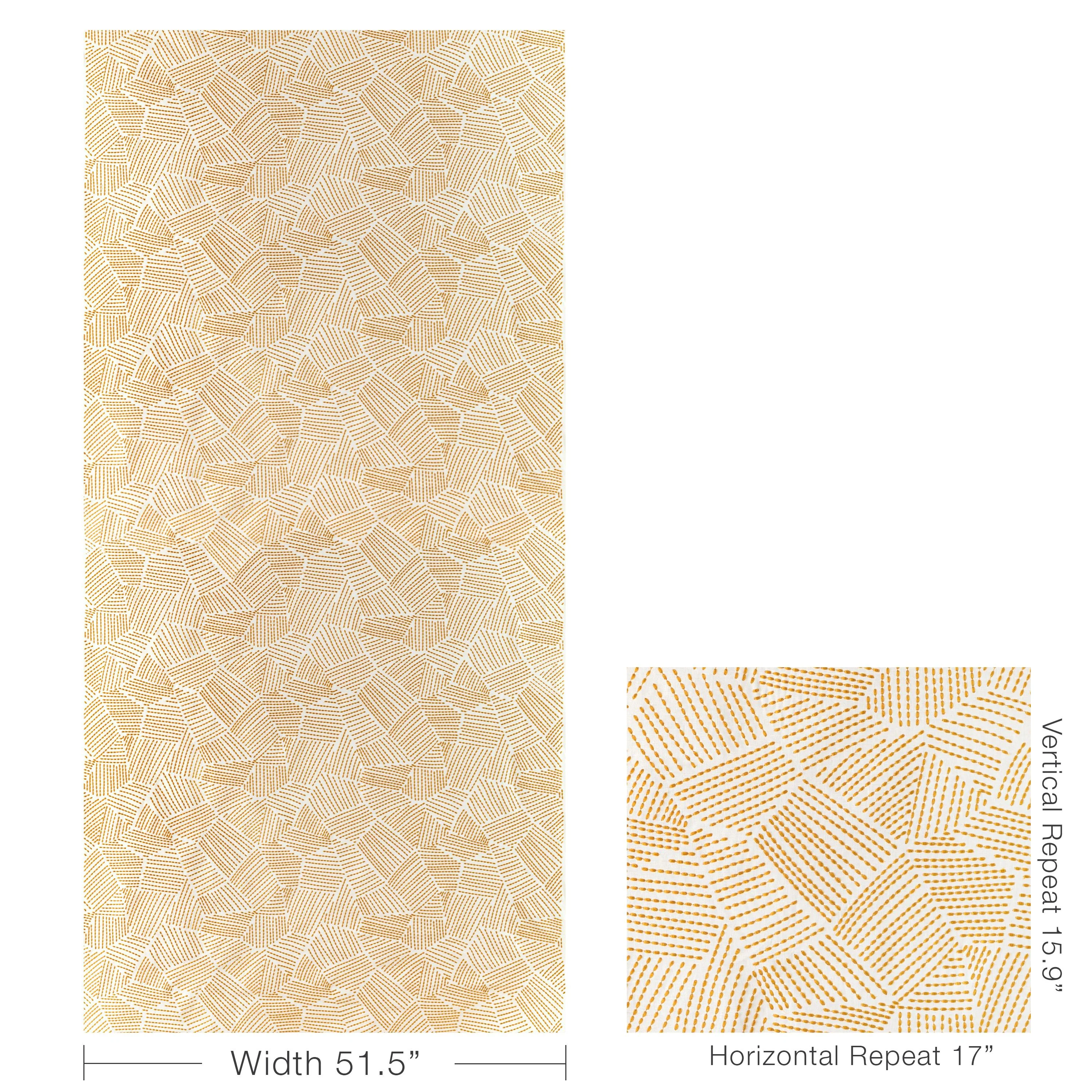 Lee Jofa Chord Embroidery Gold Drapery Fabric - Image 5