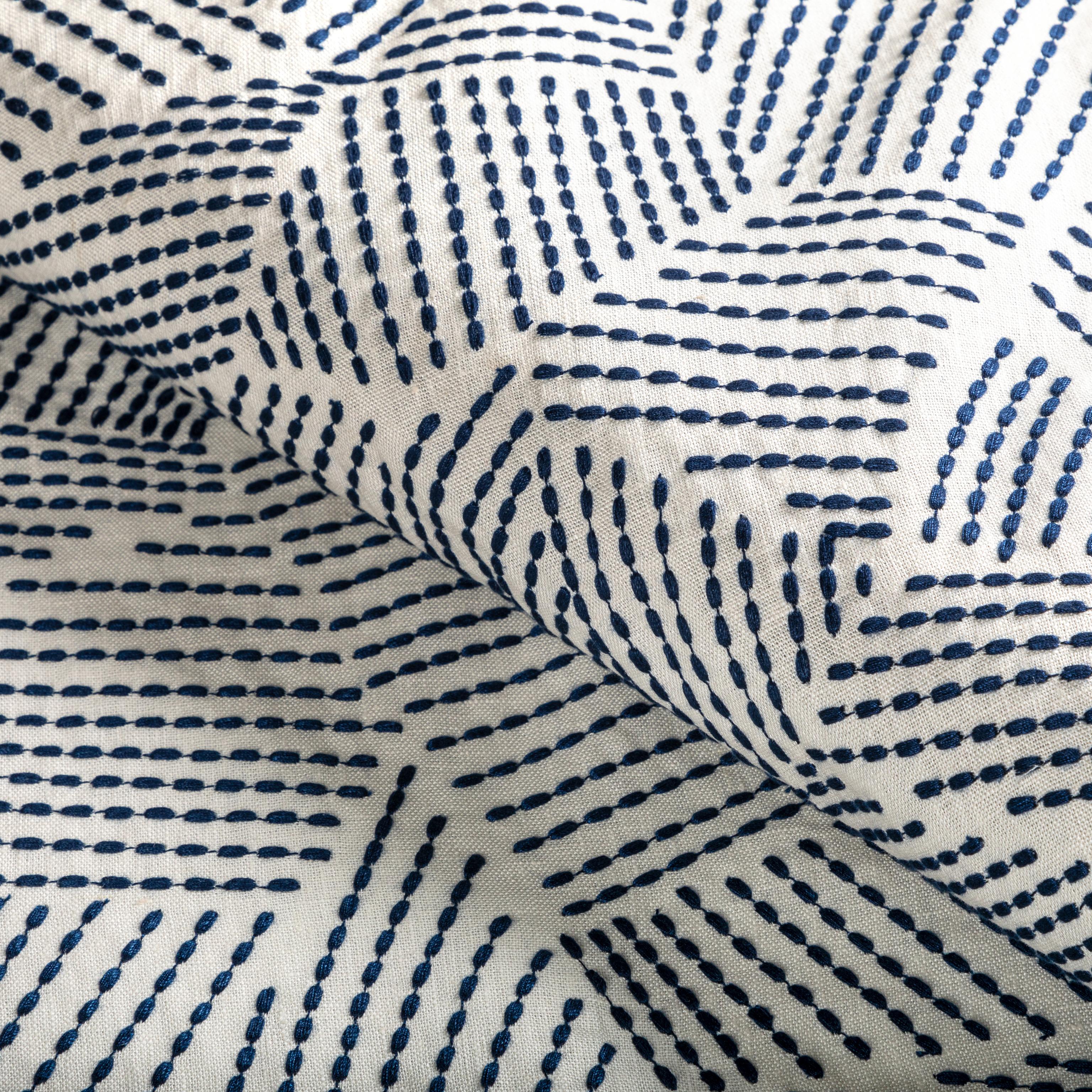 Lee Jofa Chord Embroidery Sea Drapery Fabric - Image 4