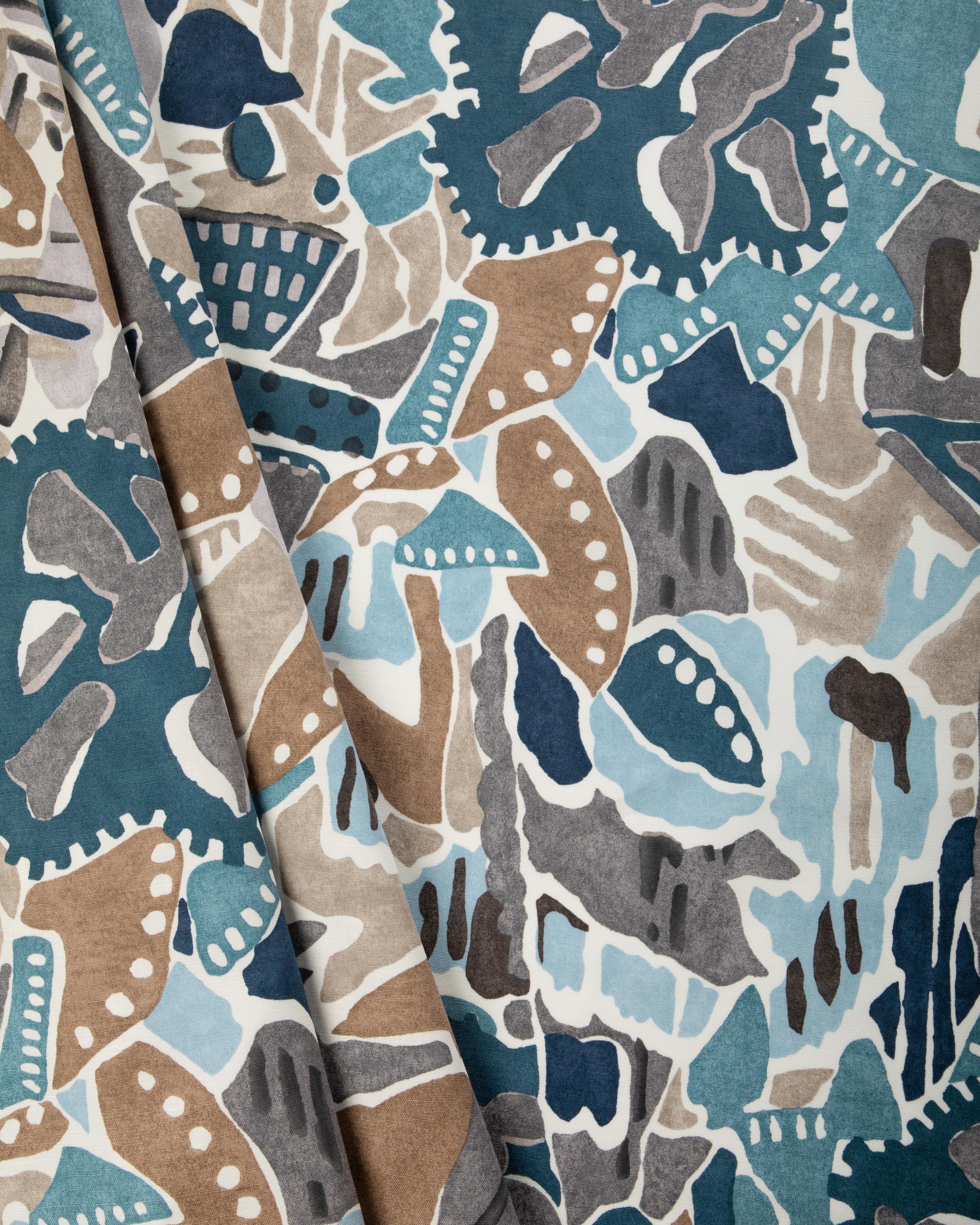 Lee Jofa Chrystie Print Denim/Slate Fabric - Image 4