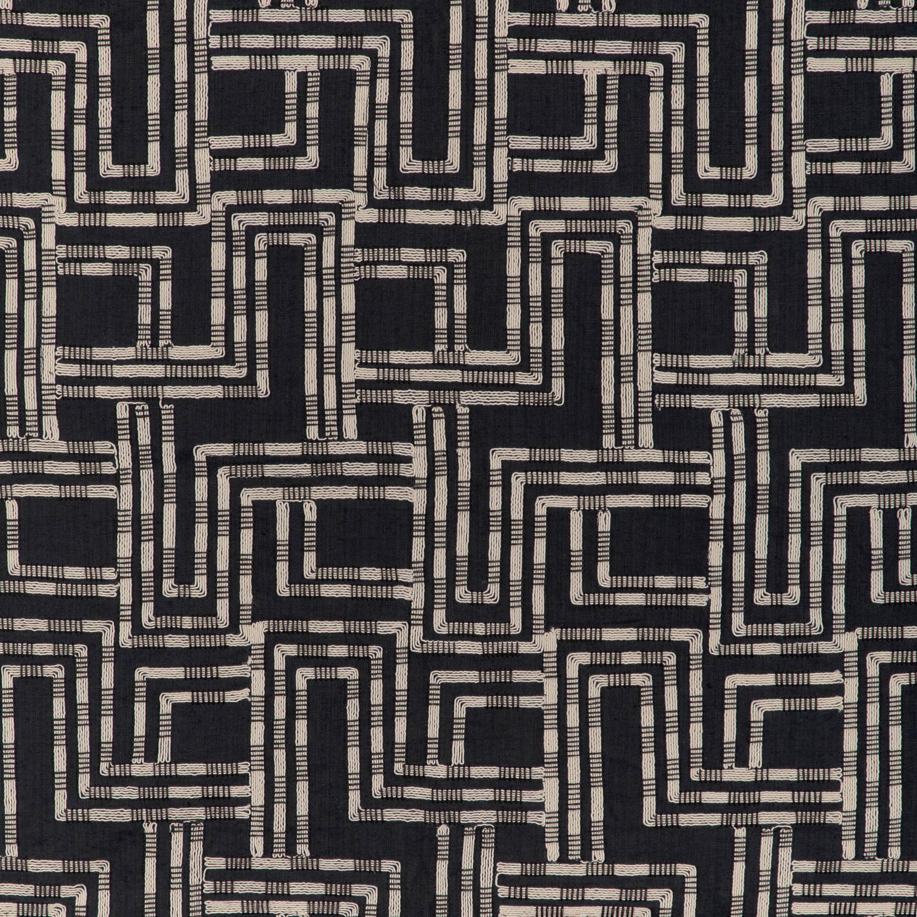 Lee Jofa Circuit Emb Noir Drapery Fabric