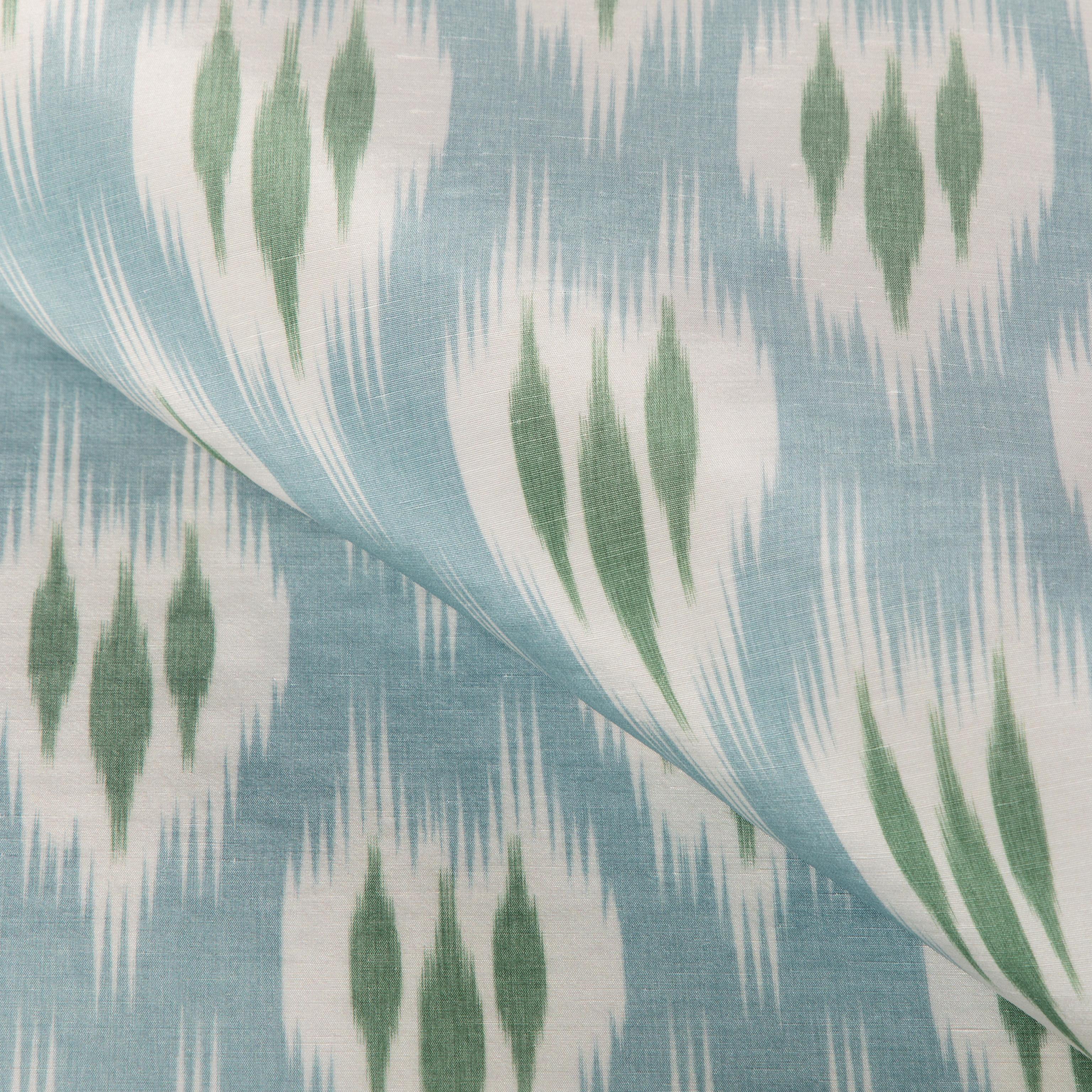 Lee Jofa Clare Print Sea Drapery Fabric - Image 4
