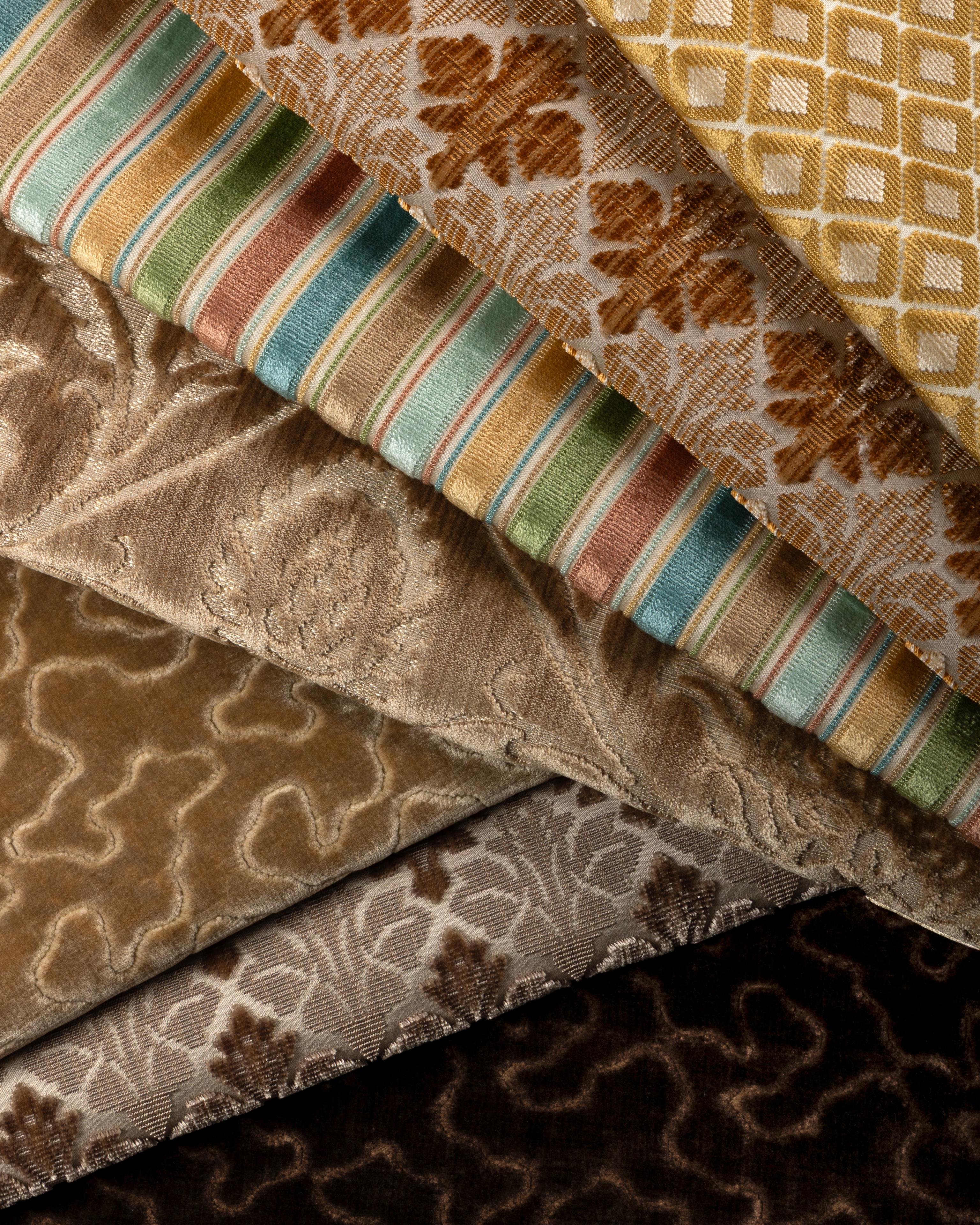 Lee Jofa Fiore Velvet Taupe Upholstery Fabric - Image 6