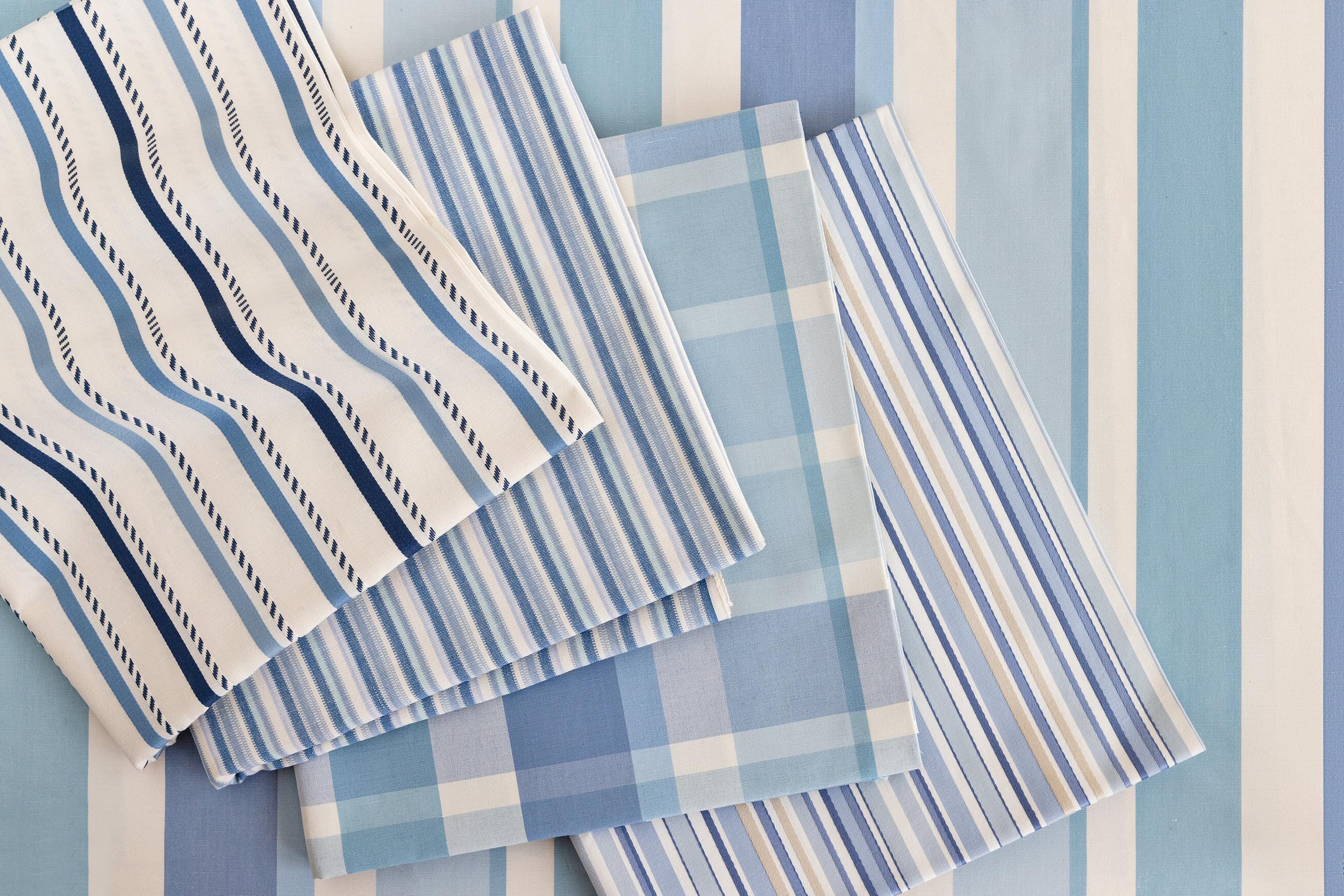 Lee Jofa Fisher Stripe Capri/Sky Fabric - Image 6