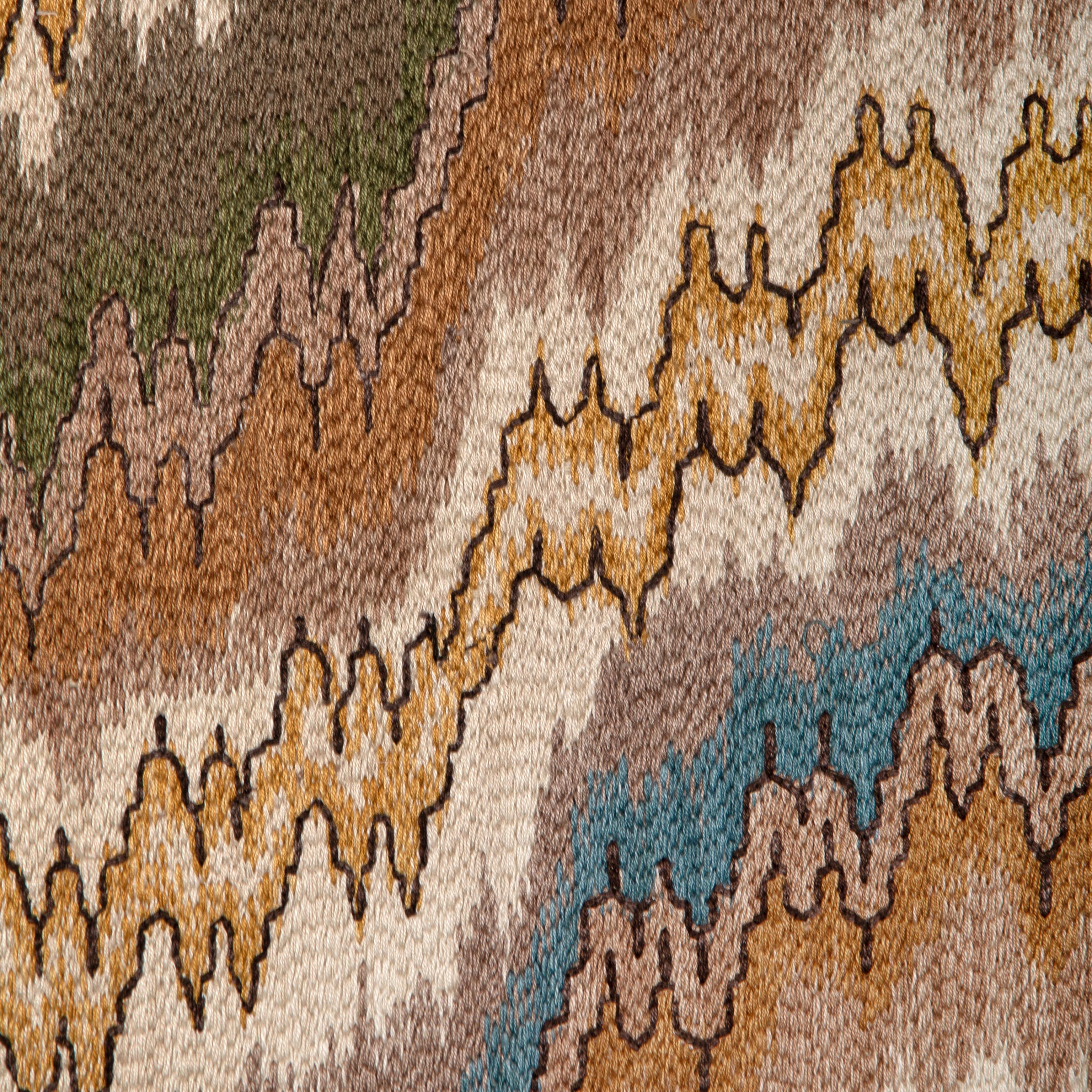 Lee Jofa Flame Embroidery Fawn Fabric - Image 3
