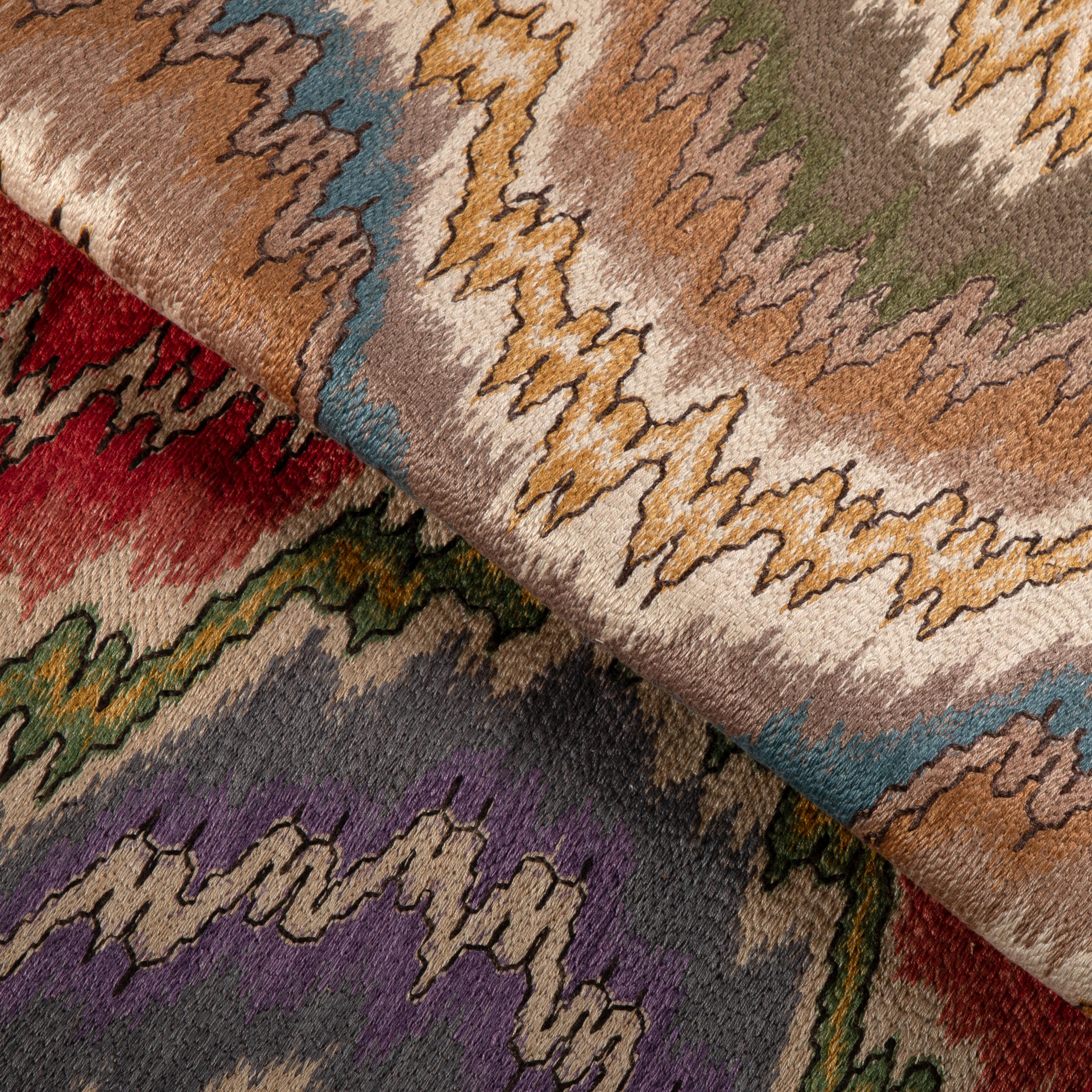 Lee Jofa Flame Embroidery Fawn Fabric - Image 6