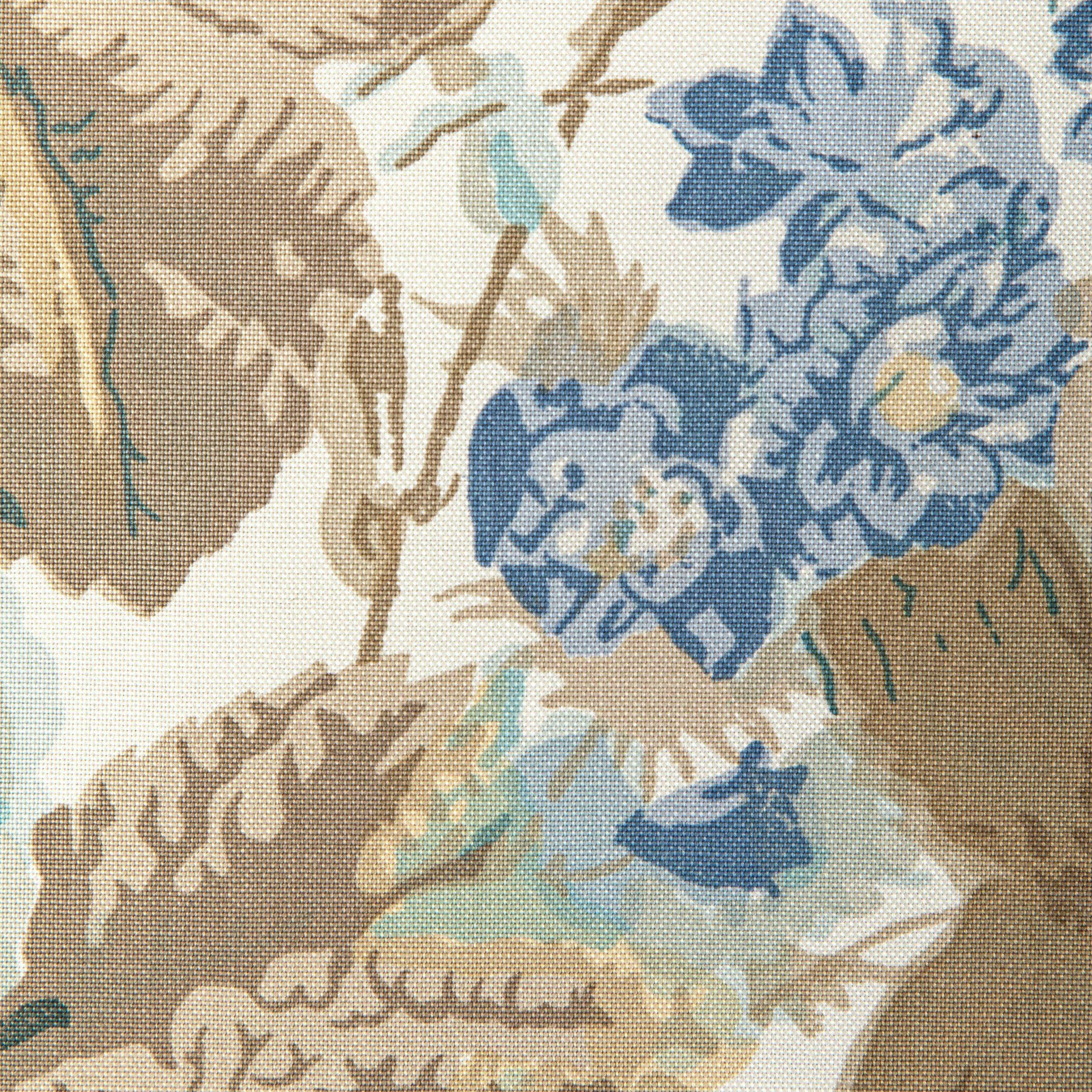 Lee Jofa Floral Bouquet Aqua/Dune Fabric - Image 3