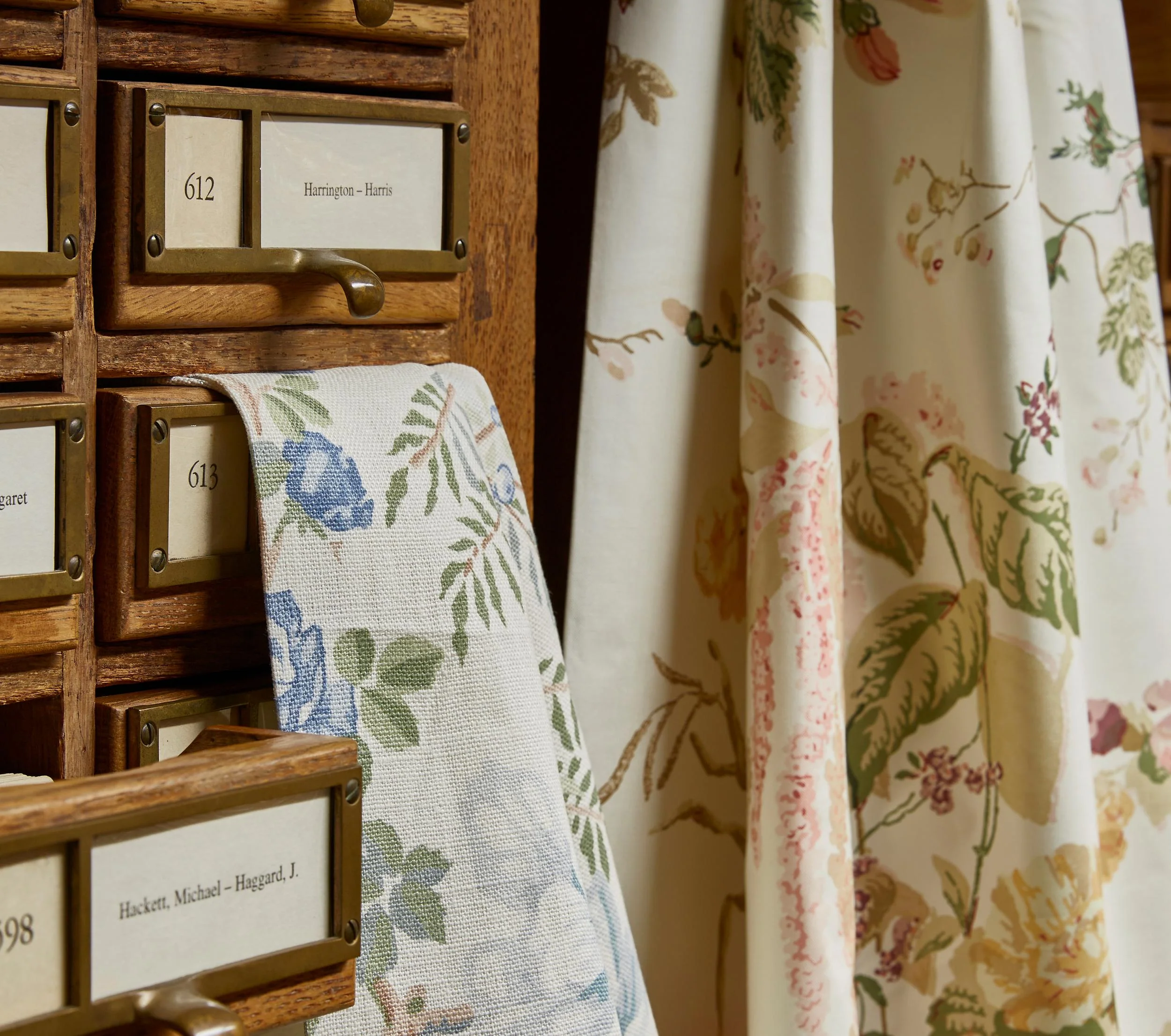 Lee Jofa Floral Bouquet Pink/Ivy Fabric - Image 8