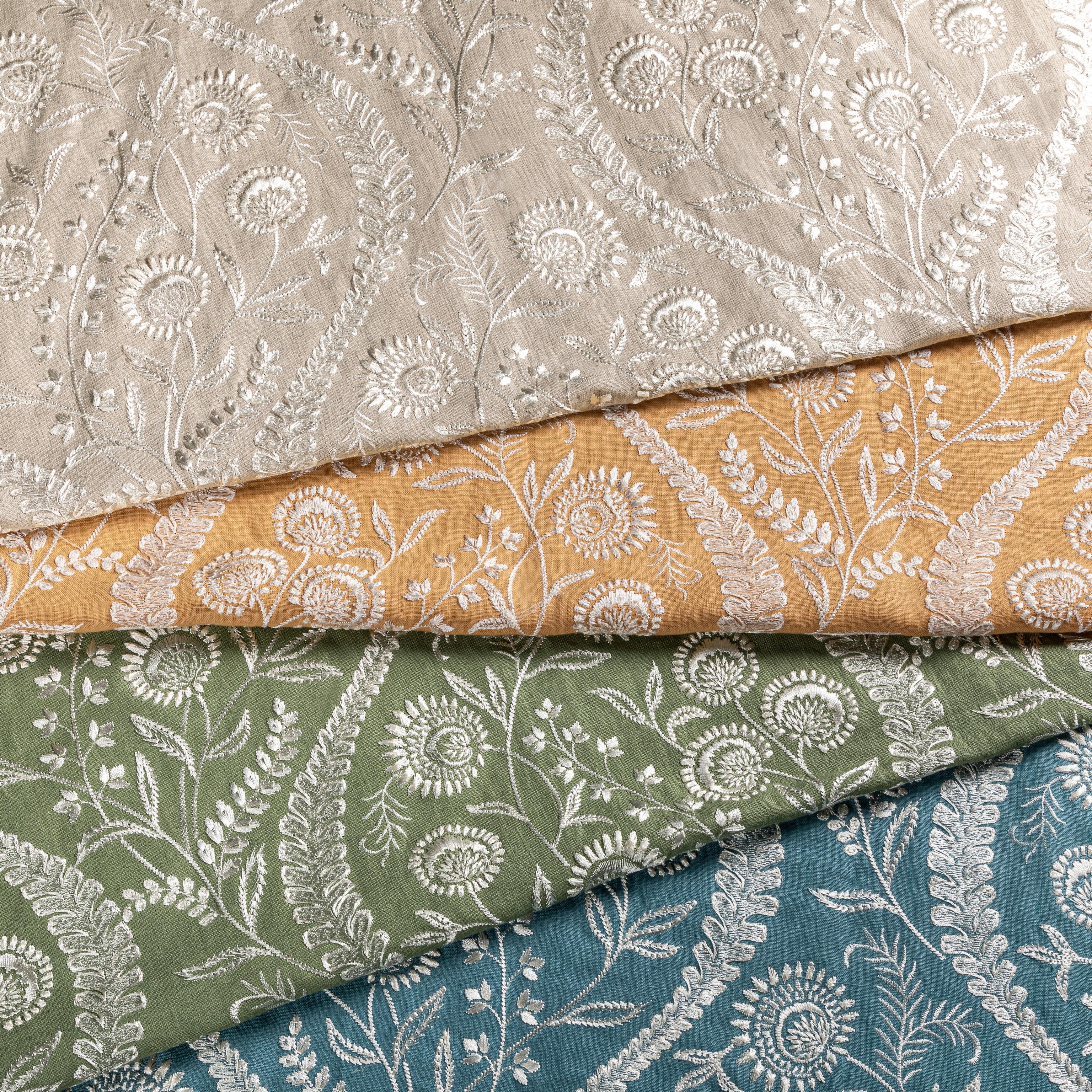 Lee Jofa Floriblanca Blue Fabric - Image 6