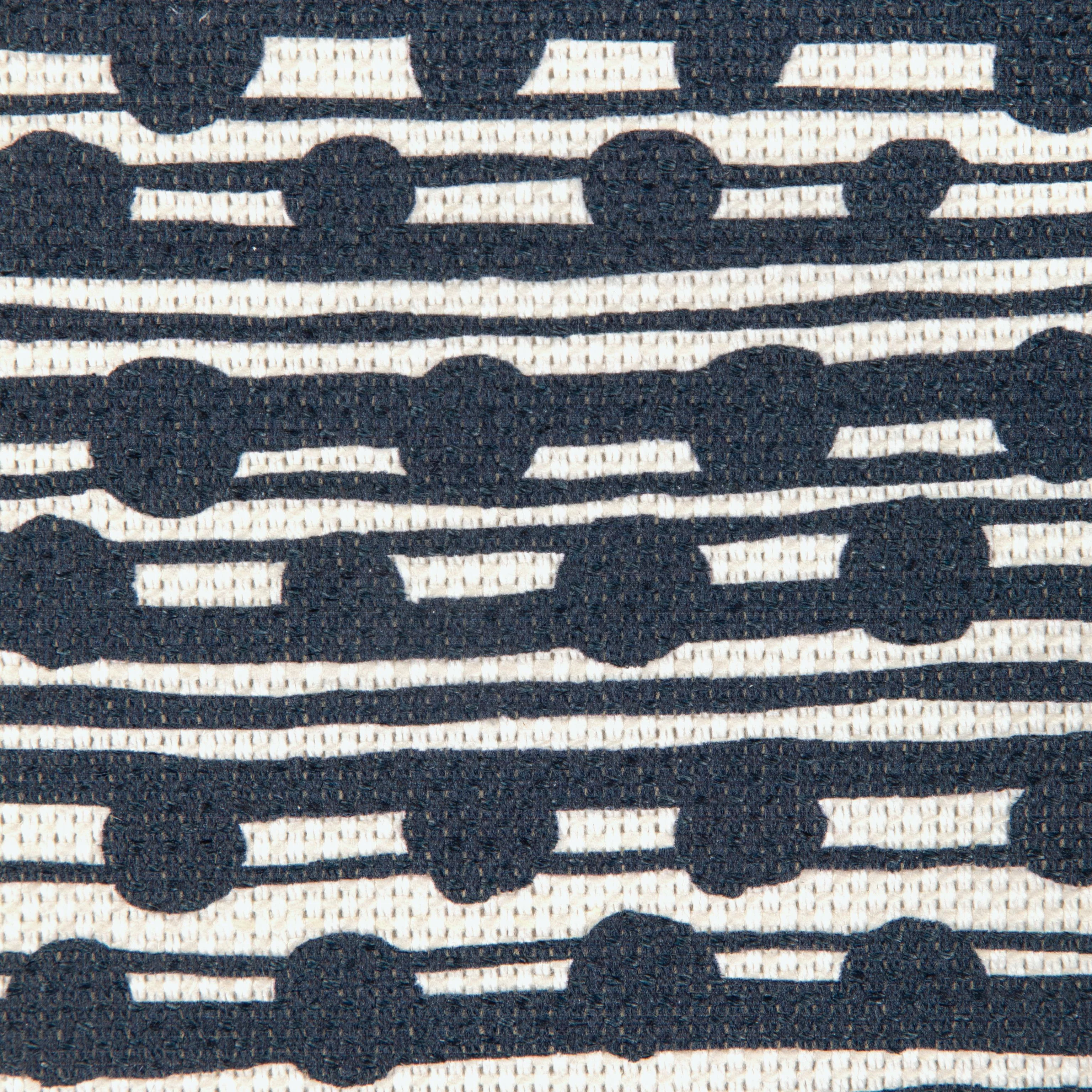 Lee Jofa Gamal Dark Navy/Oyster Fabric - Image 3