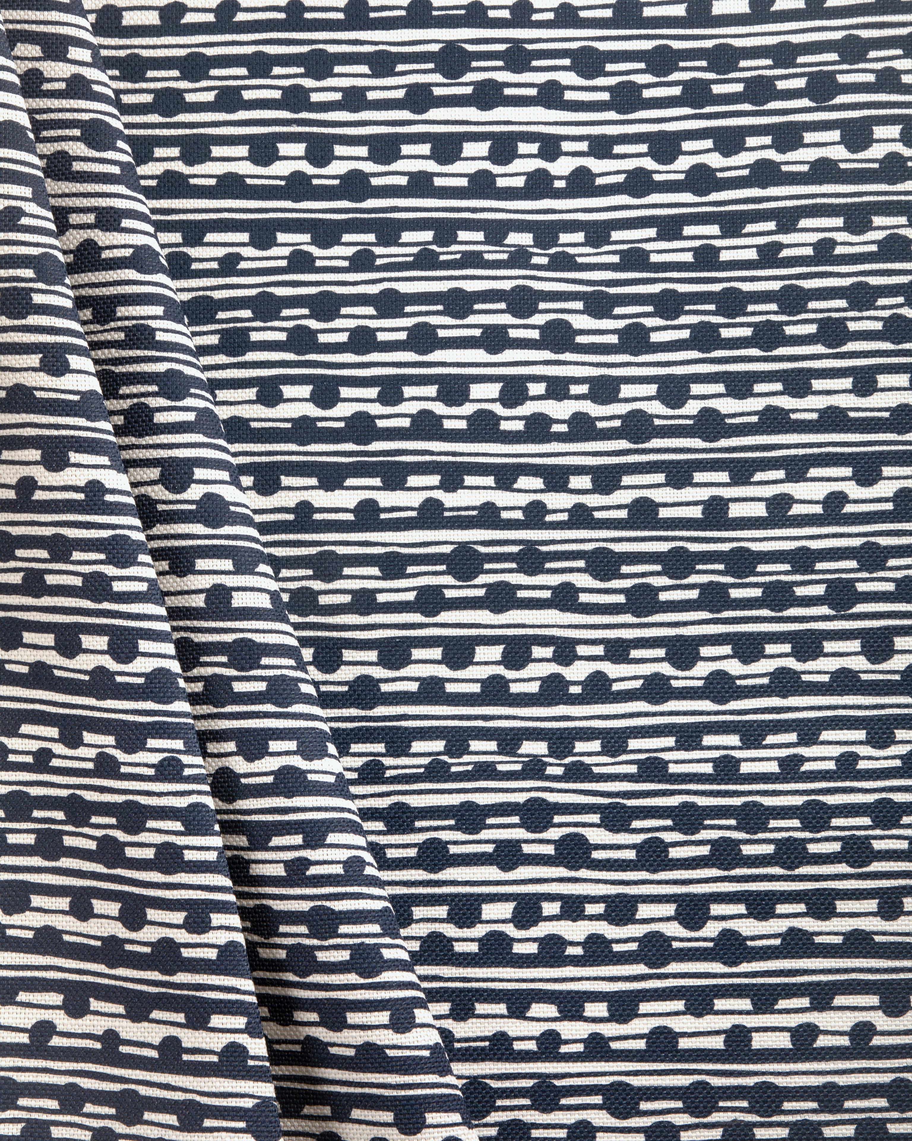 Lee Jofa Gamal Dark Navy/Oyster Fabric - Image 4