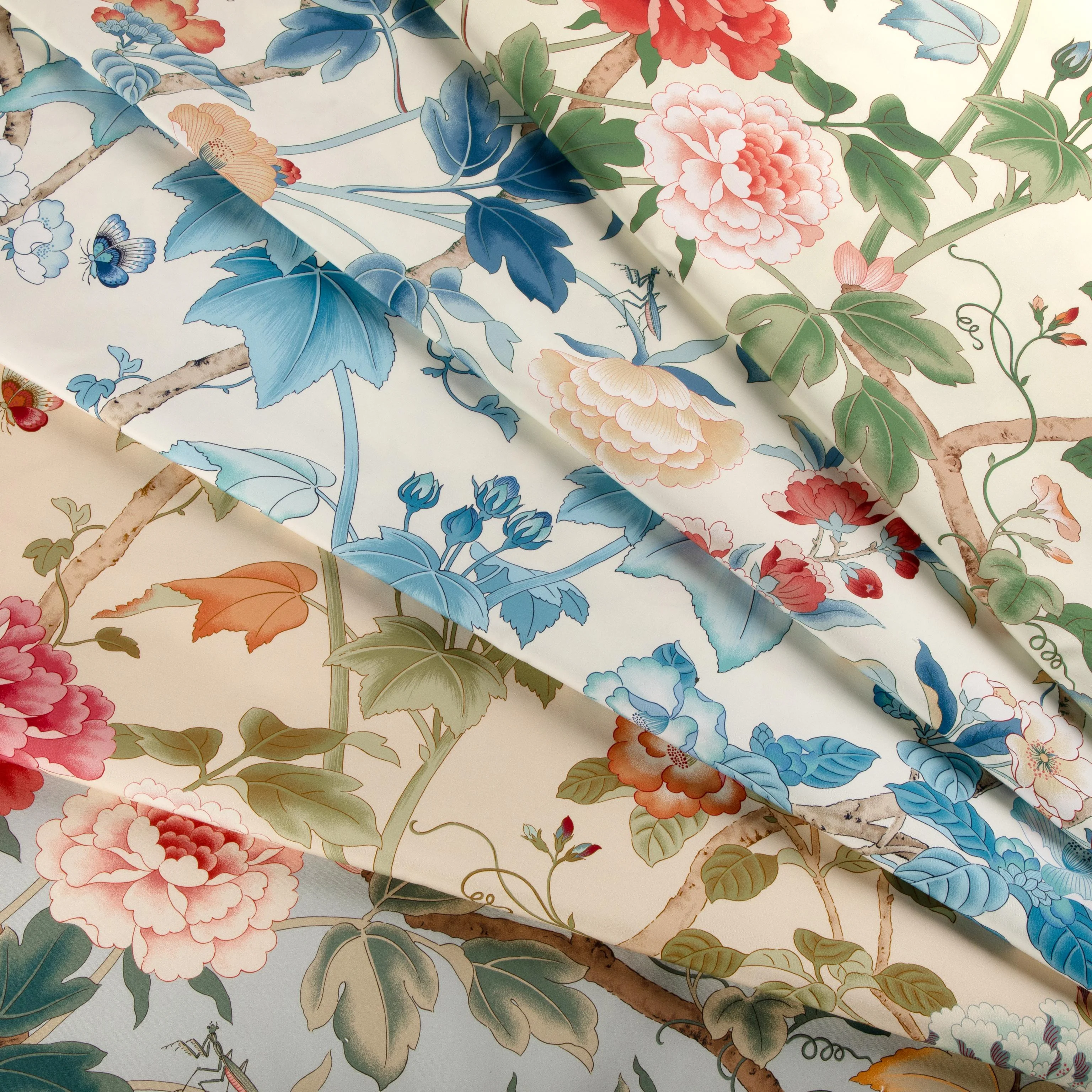 Lee Jofa Gardenia Print Delft/Sky Fabric - Image 5
