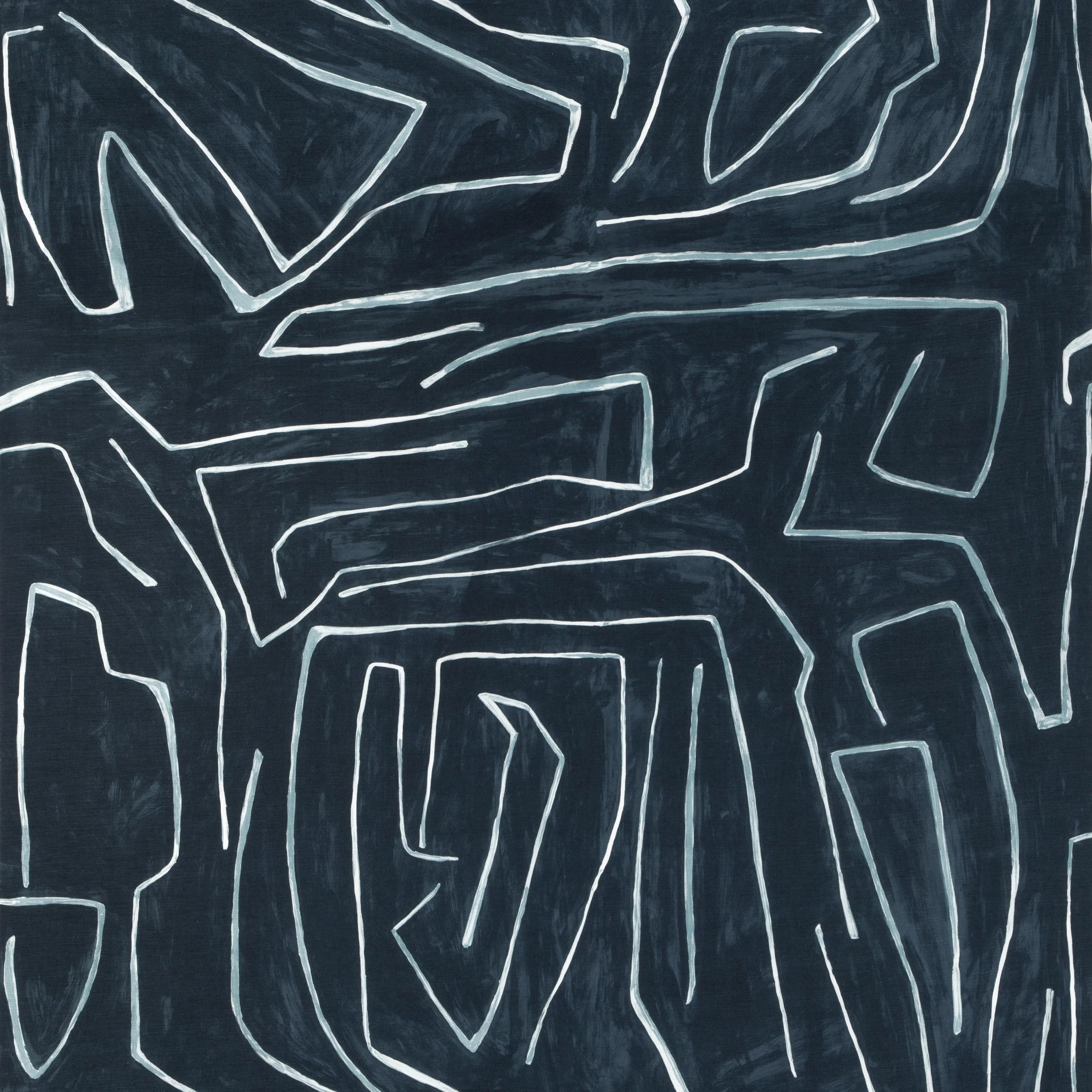 Lee Jofa Graffito Navy Fabric - Image 2