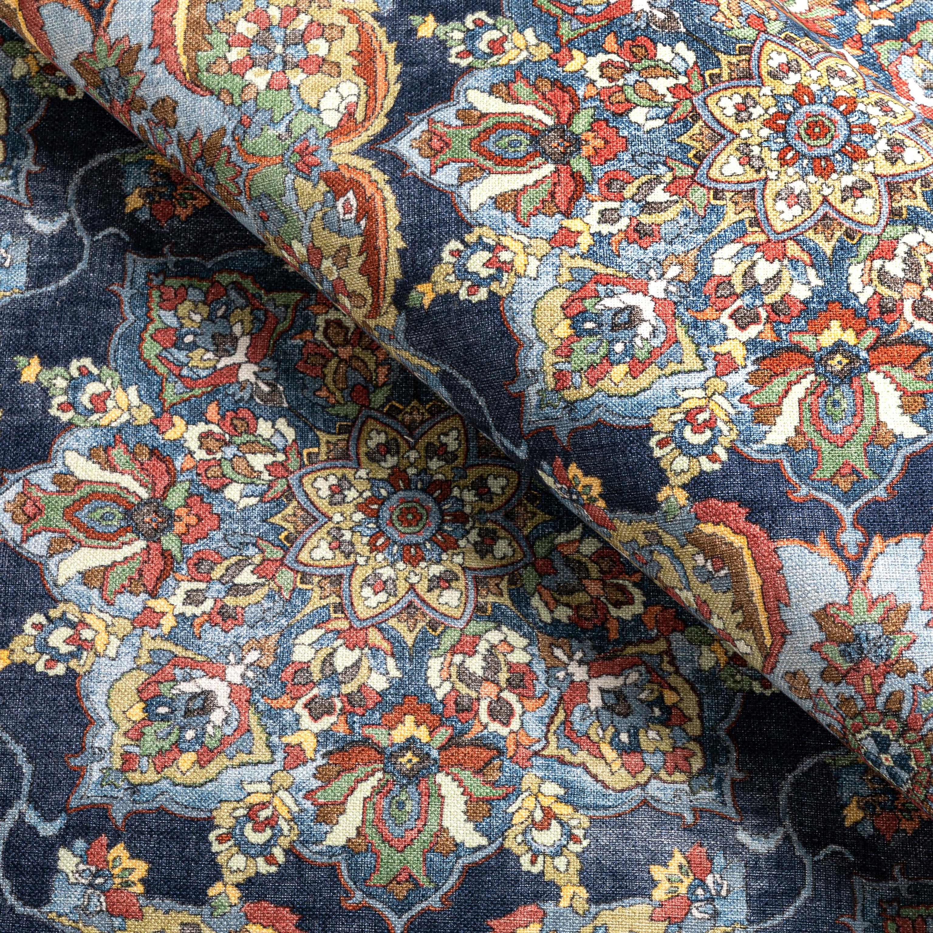 Lee Jofa Granada Print Denim Fabric - Image 4
