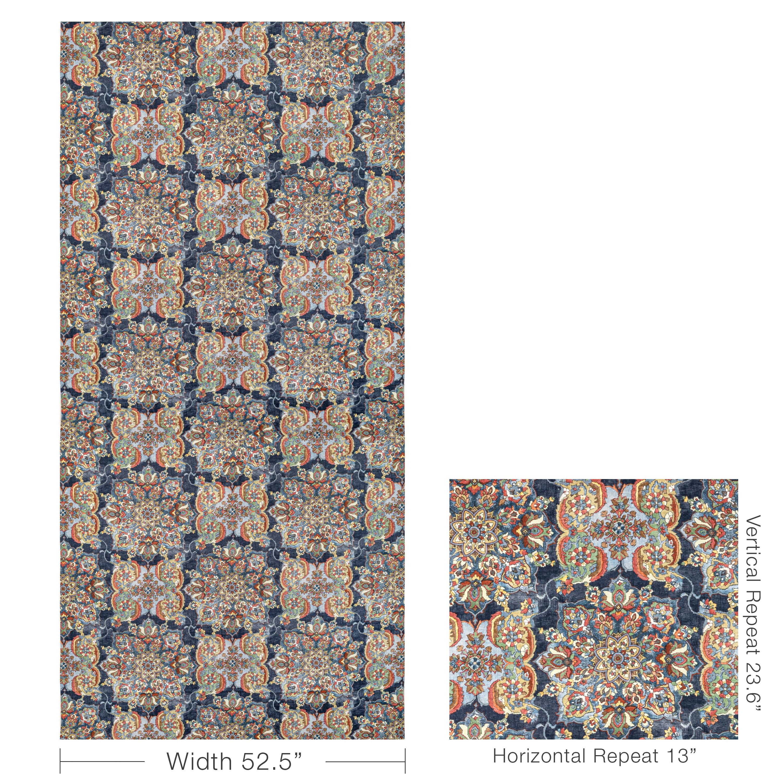 Lee Jofa Granada Print Denim Fabric - Image 5