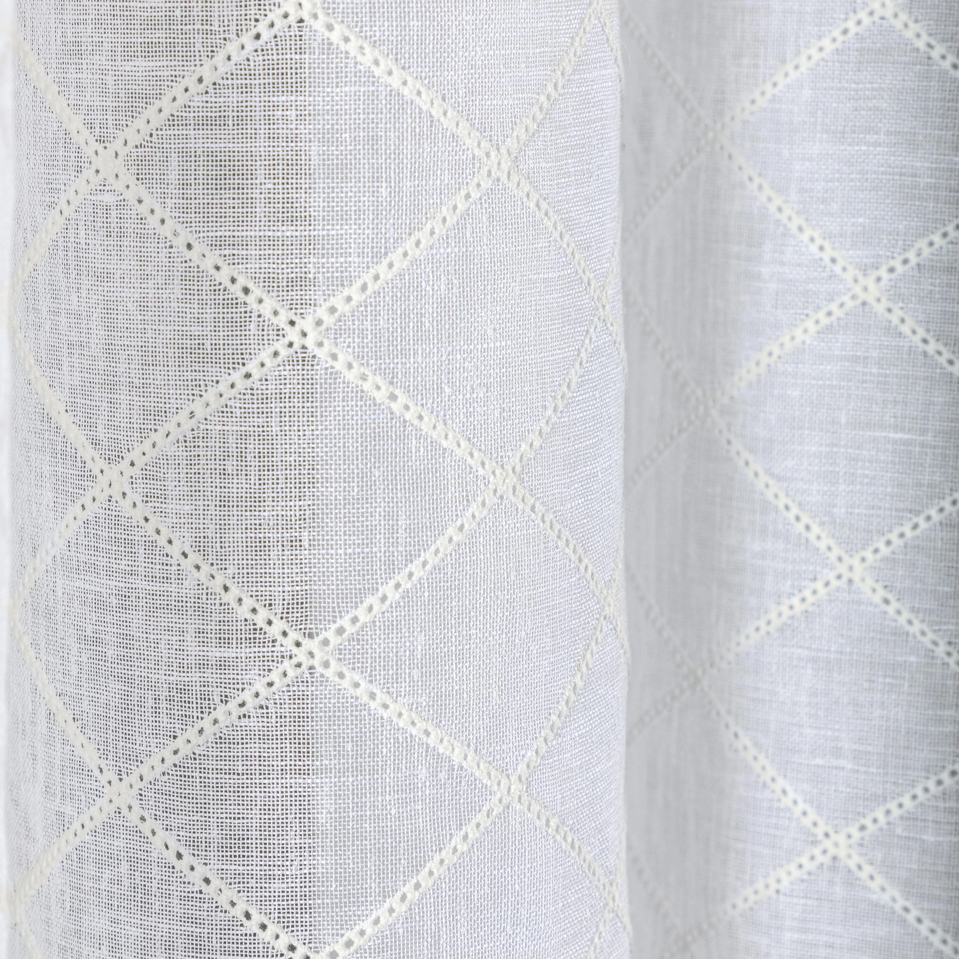 Lee Jofa Hammonds Sheer Ivory Drapery Fabric - Image 4