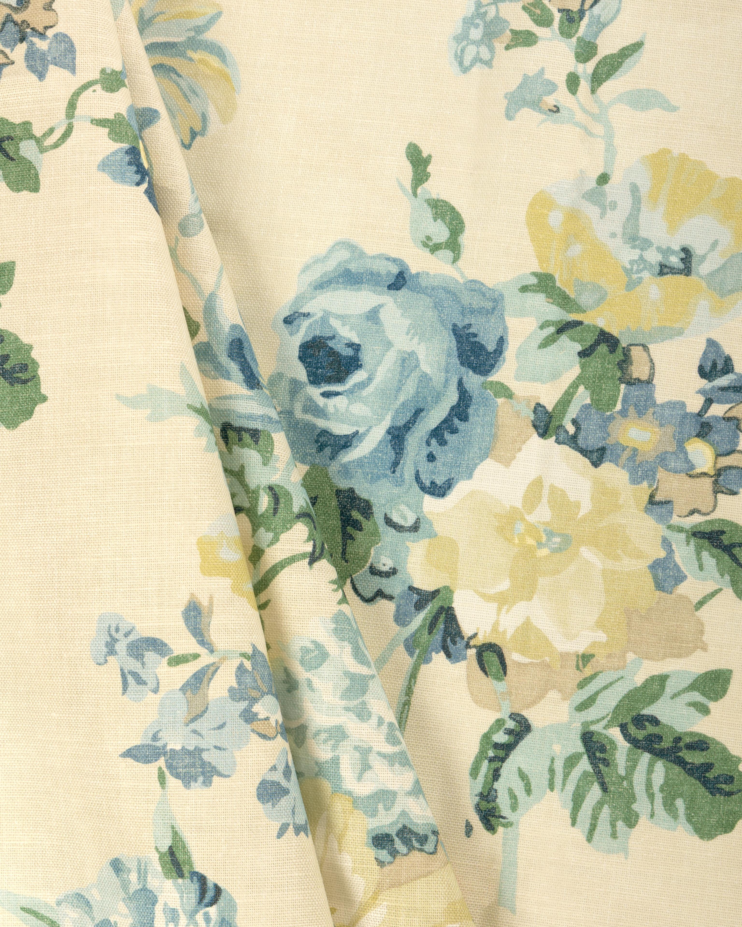 Lee Jofa Hathaway Print Blue Fabric - Image 4