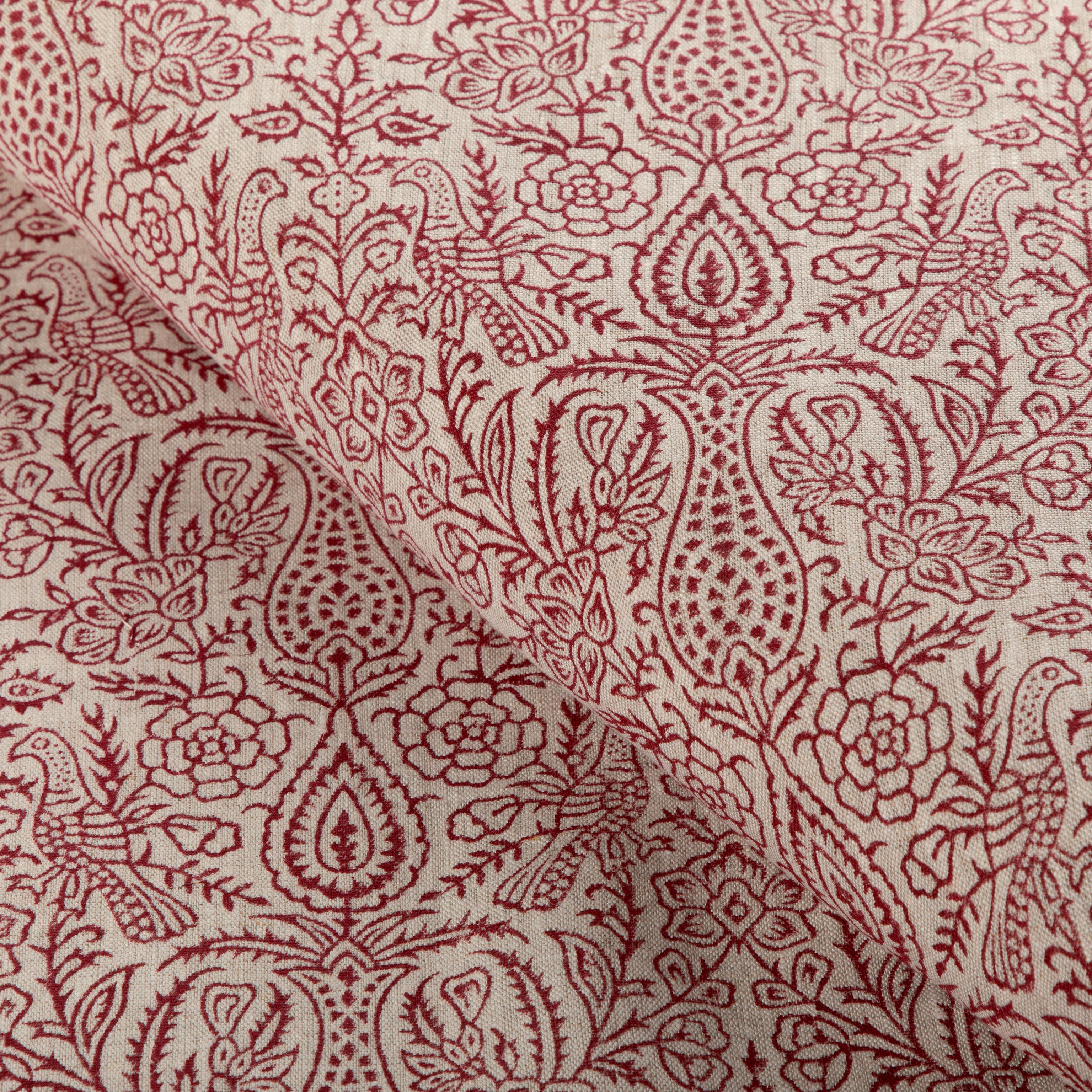 Lee Jofa Haven Handblock Ruby Fabric - Image 4