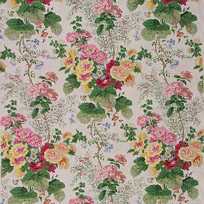 Lee Jofa Hollyhock Hb Wht/Pink Fabric - Image 2