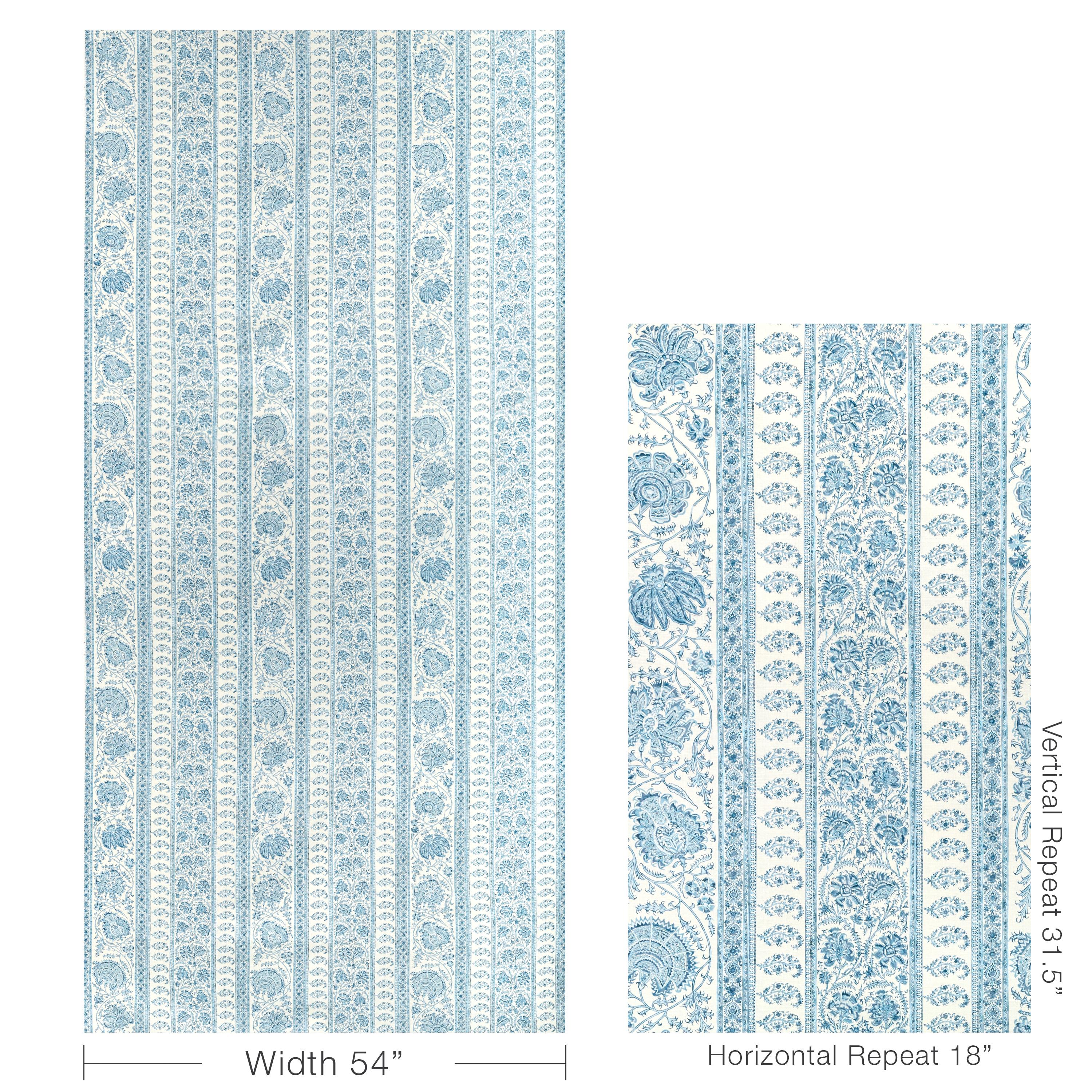Lee Jofa Indiennes Stripe Delft Fabric - Image 5