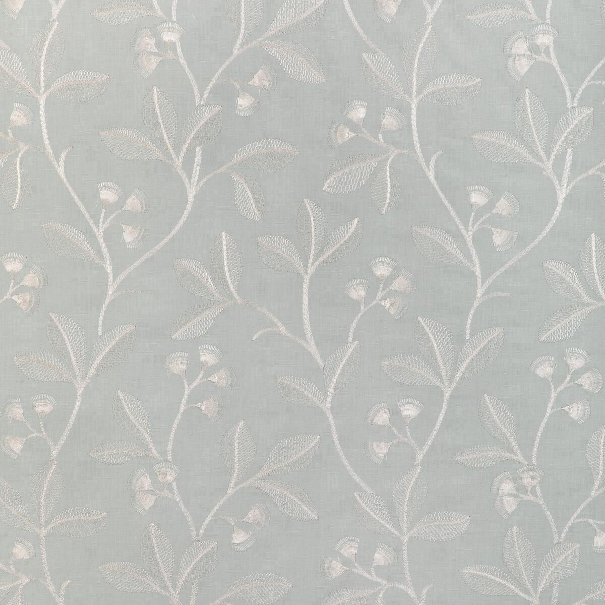Lee Jofa Iris Embroidery Aqua Drapery Fabric