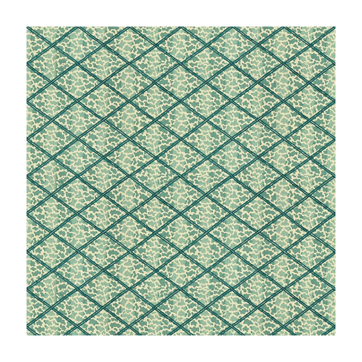 Lee Jofa Jag Trellis Turquoise Fabric - Image 3