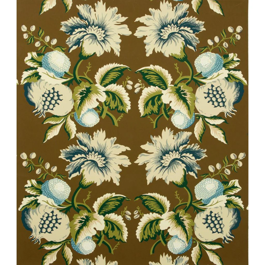 Lee Jofa Jessup Paper Sepia/Indigo Wallpaper - Image 2