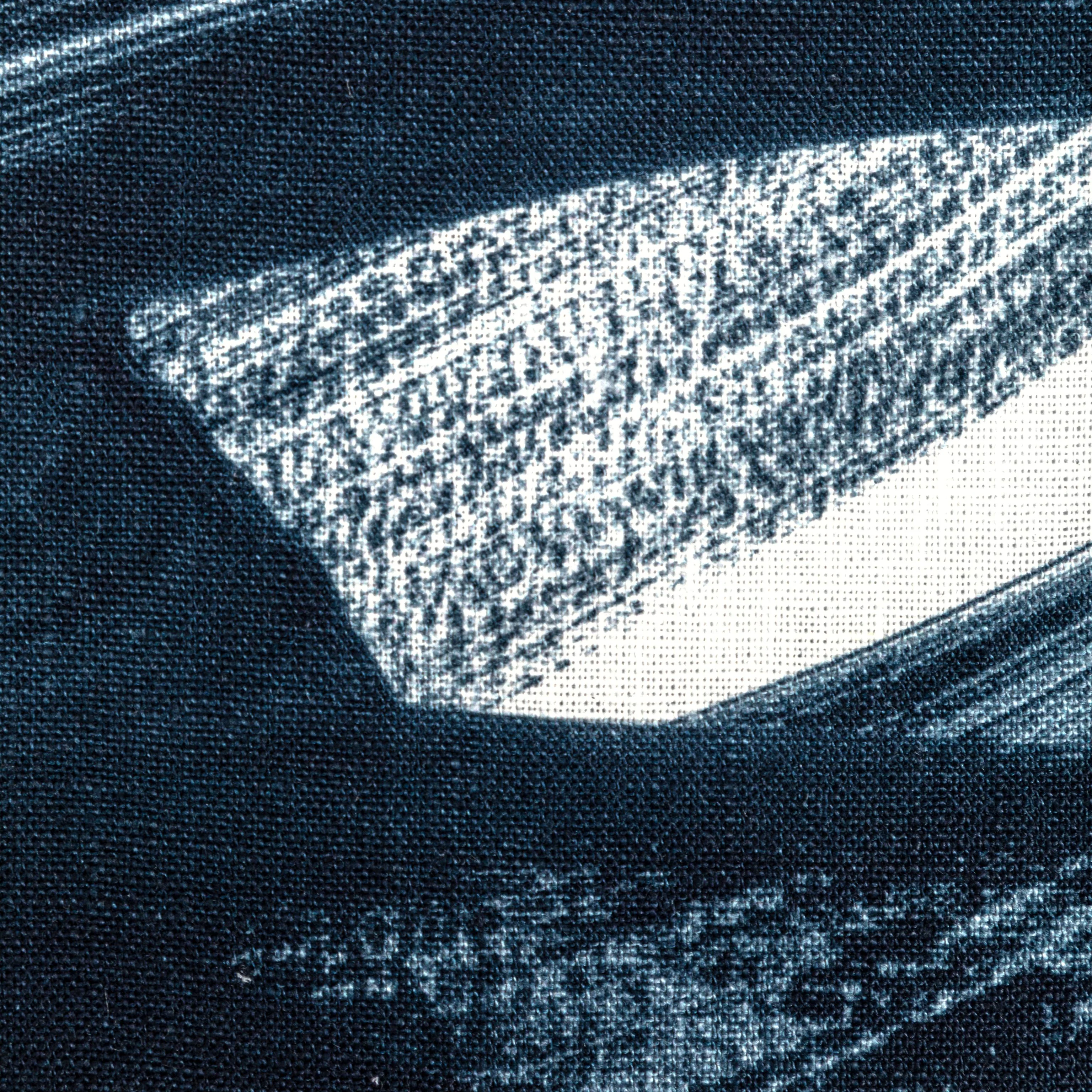 Lee Jofa Laryo Print Indigo Fabric - Image 3