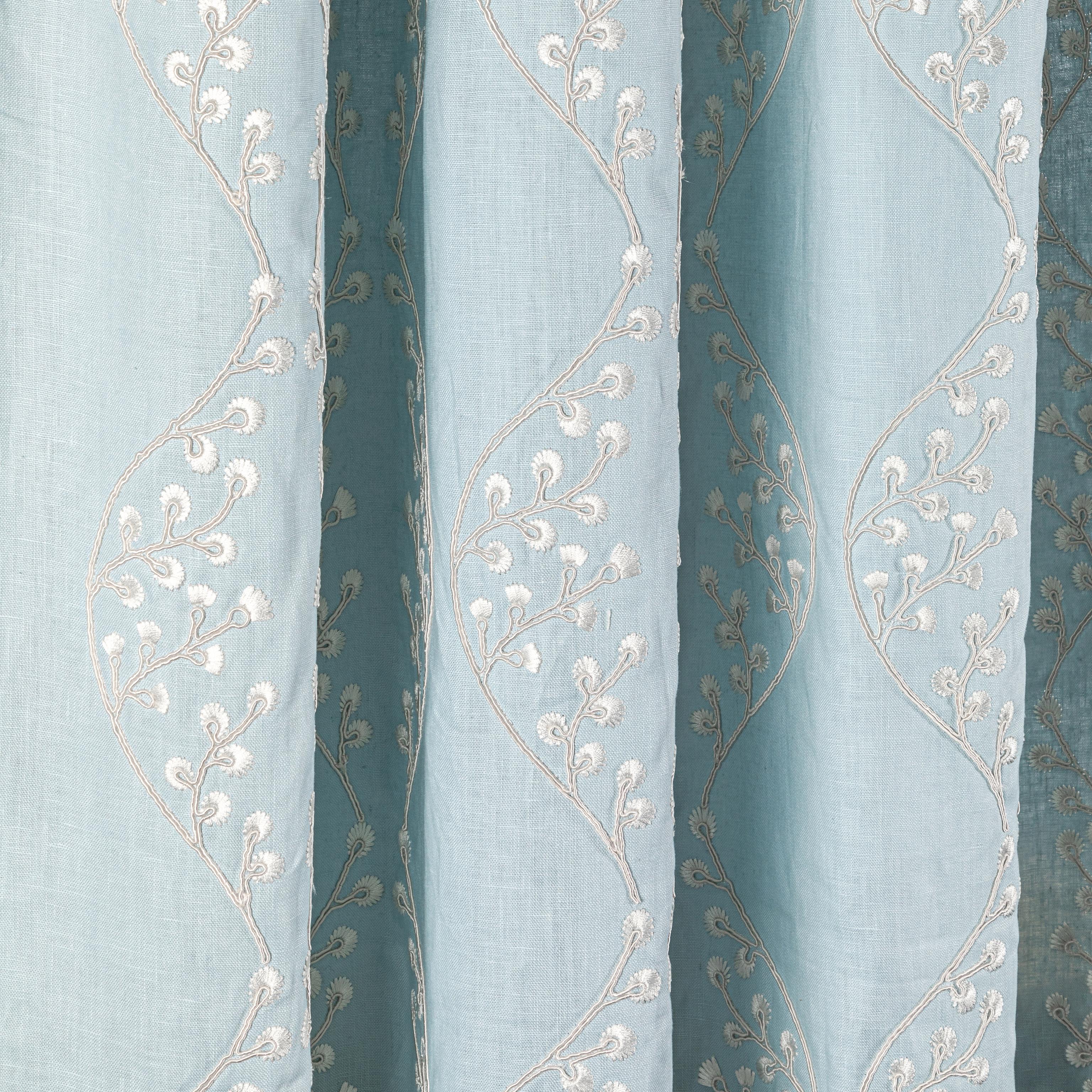Lee Jofa Lillie Embroidery Sky Drapery Fabric - Image 4