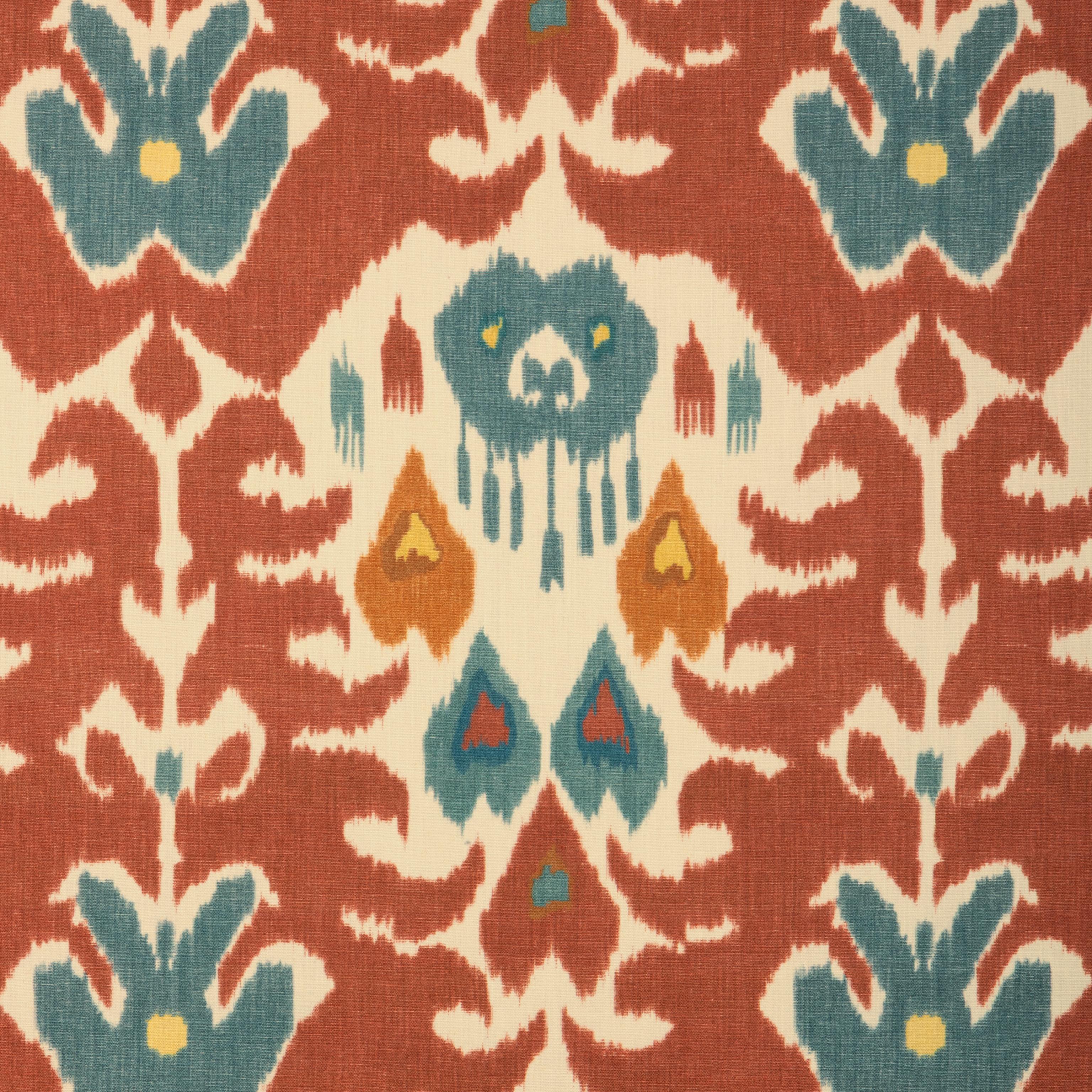 Lee Jofa Marco Polo Ii Brick/Teal Fabric