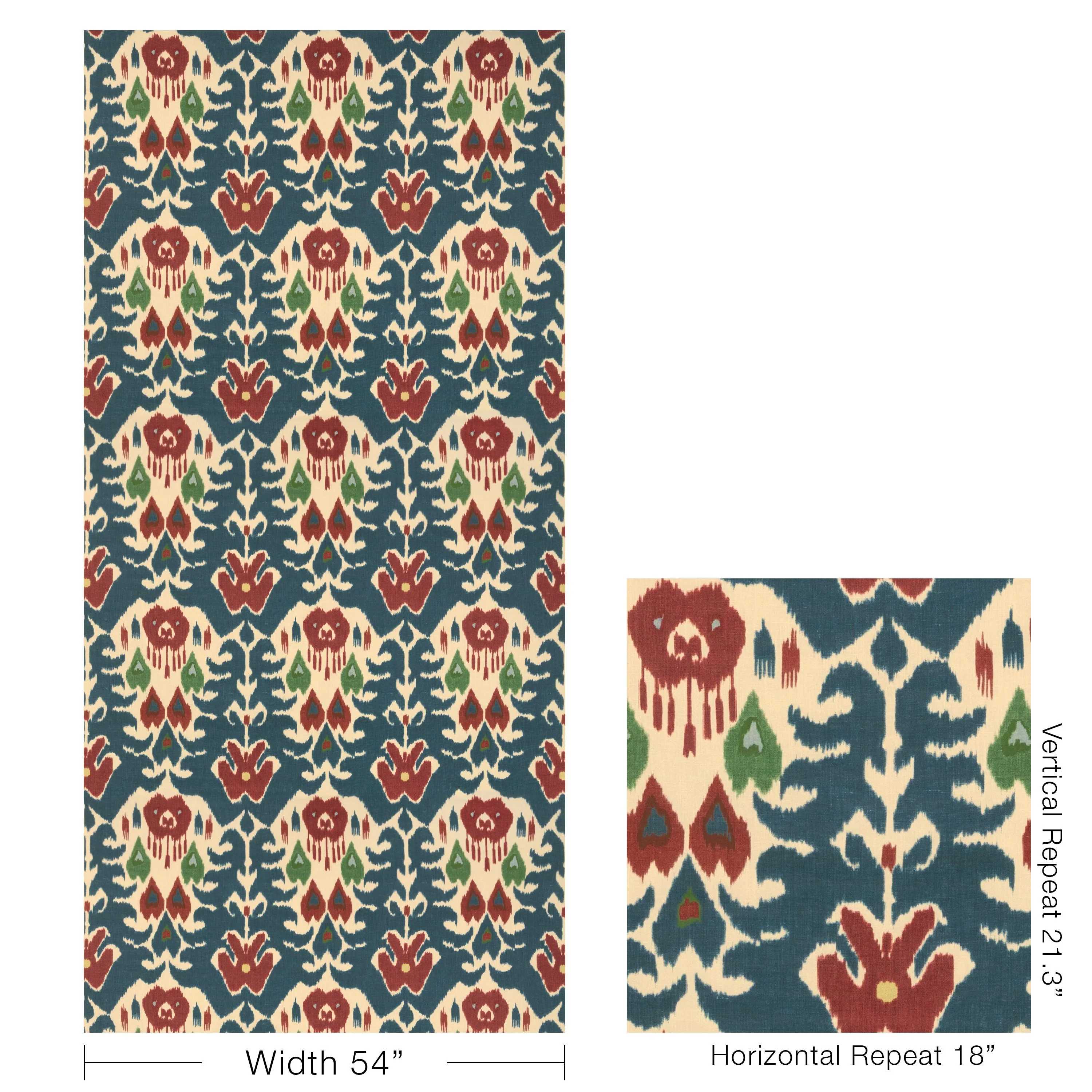 Lee Jofa Marco Polo Ii Navy/Red Fabric - Image 5