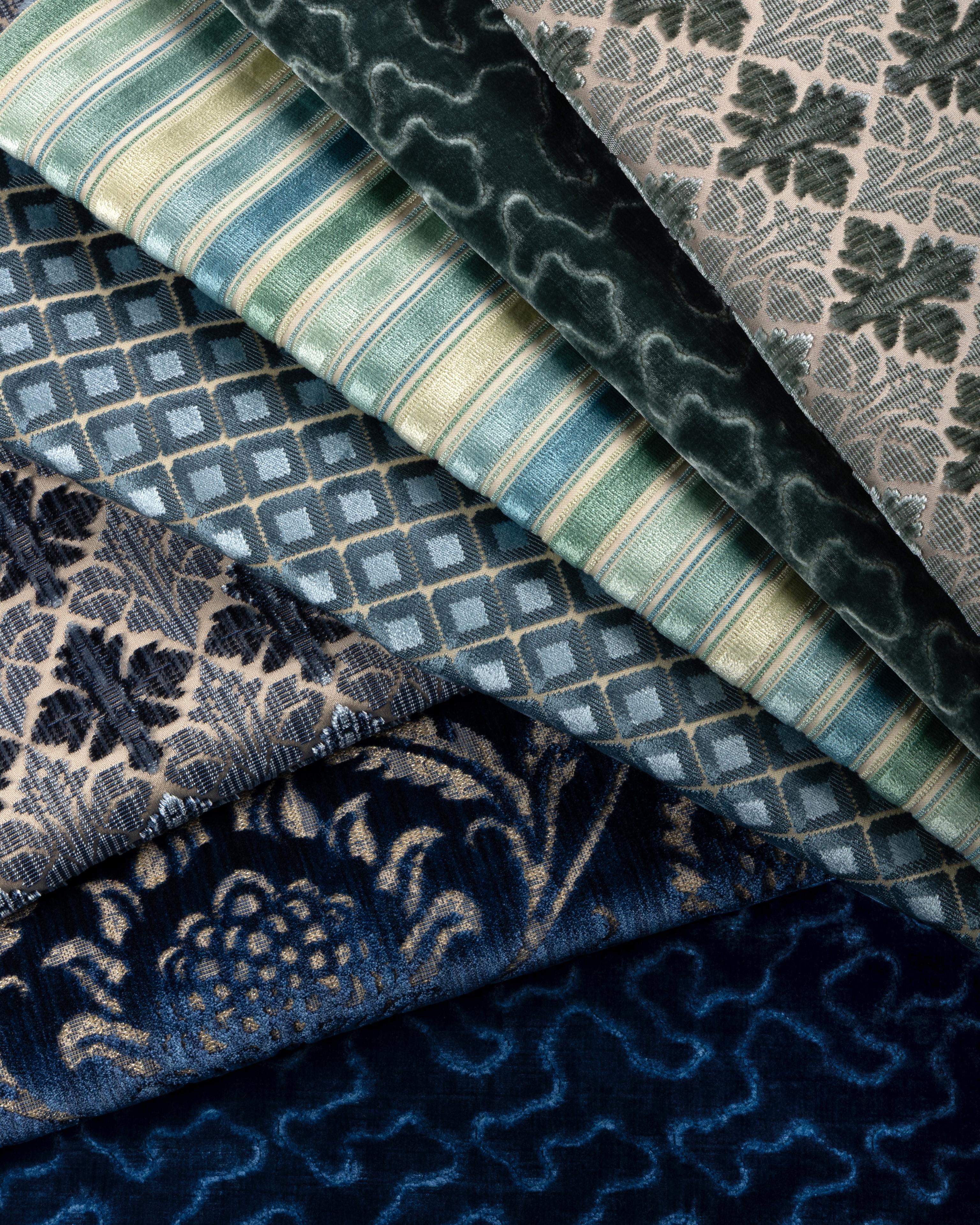 Lee Jofa Marlowe Velvet Aqua Upholstery Fabric - Image 6