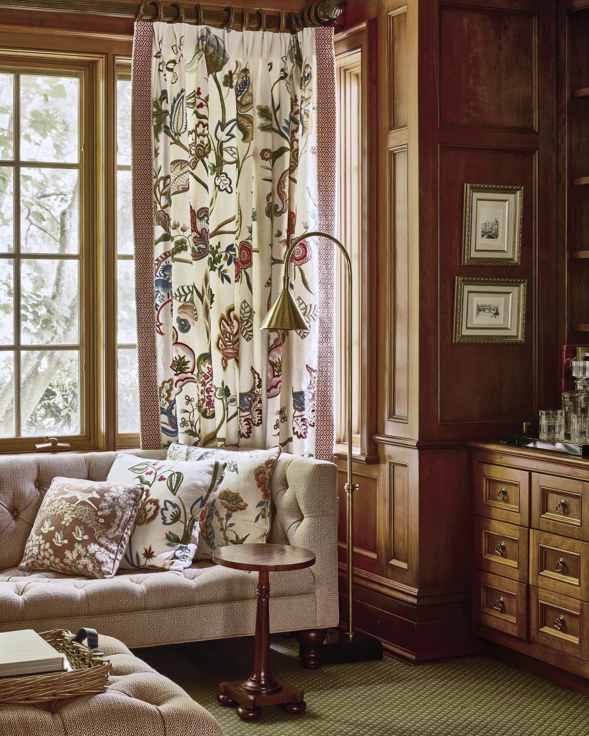 Lee Jofa Mille Fleur Print Brick Fabric - Image 6