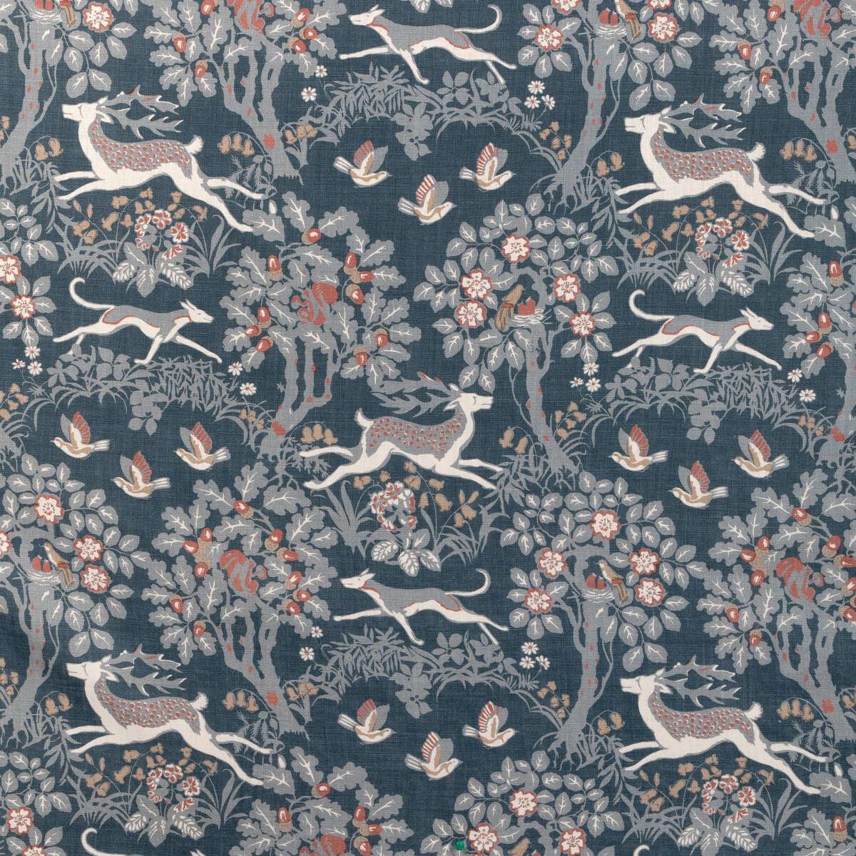 Lee Jofa Mille Fleur Print Denim Fabric - Image 7