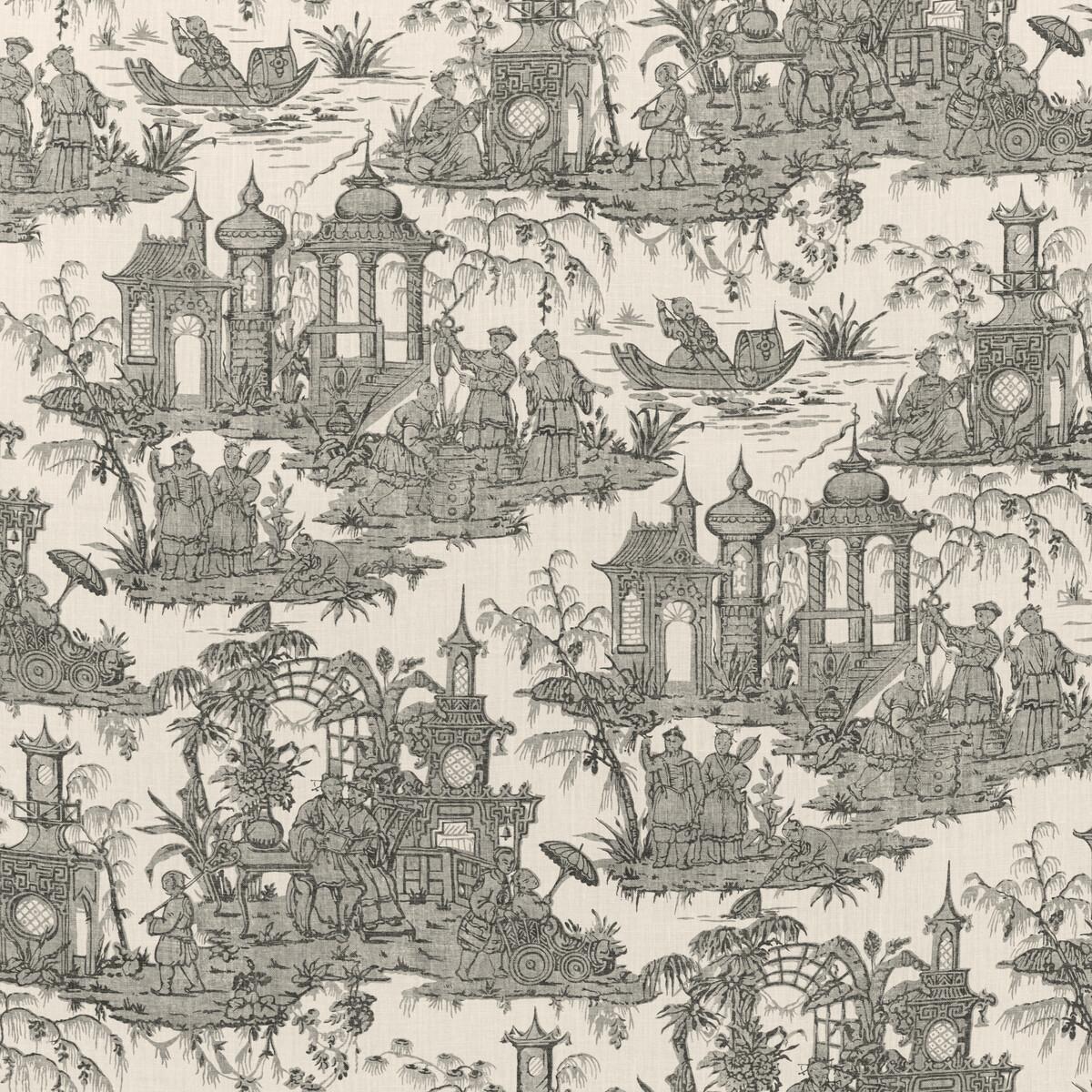 Lee Jofa Pagoda Toile Coal Fabric - Image 6