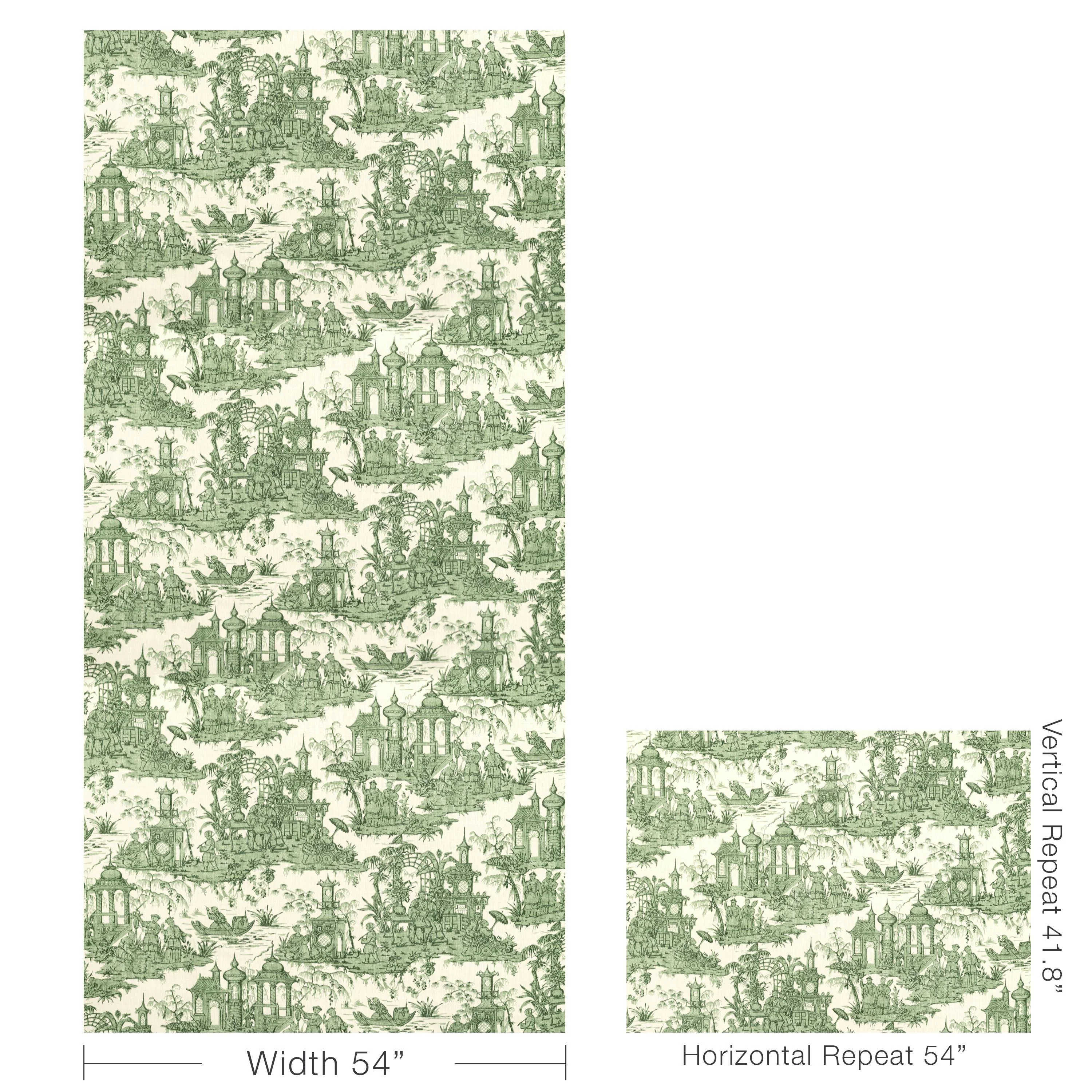 Lee Jofa Pagoda Toile Forest Fabric - Image 5