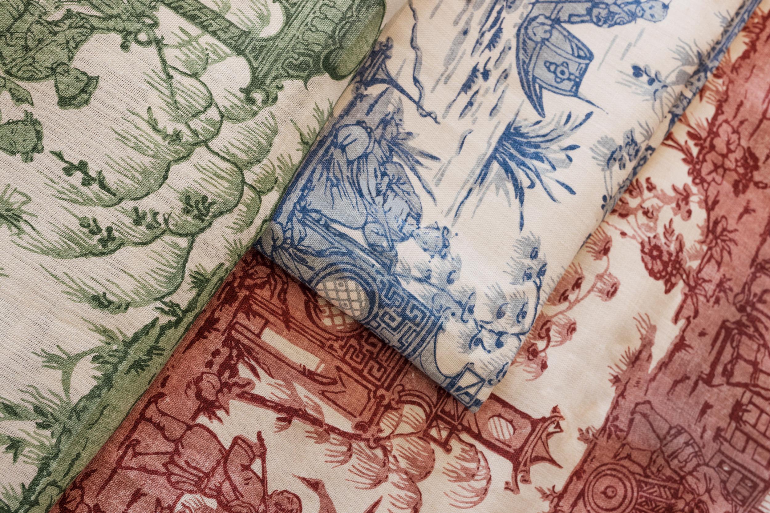 Lee Jofa Pagoda Toile Garnet Fabric - Image 6