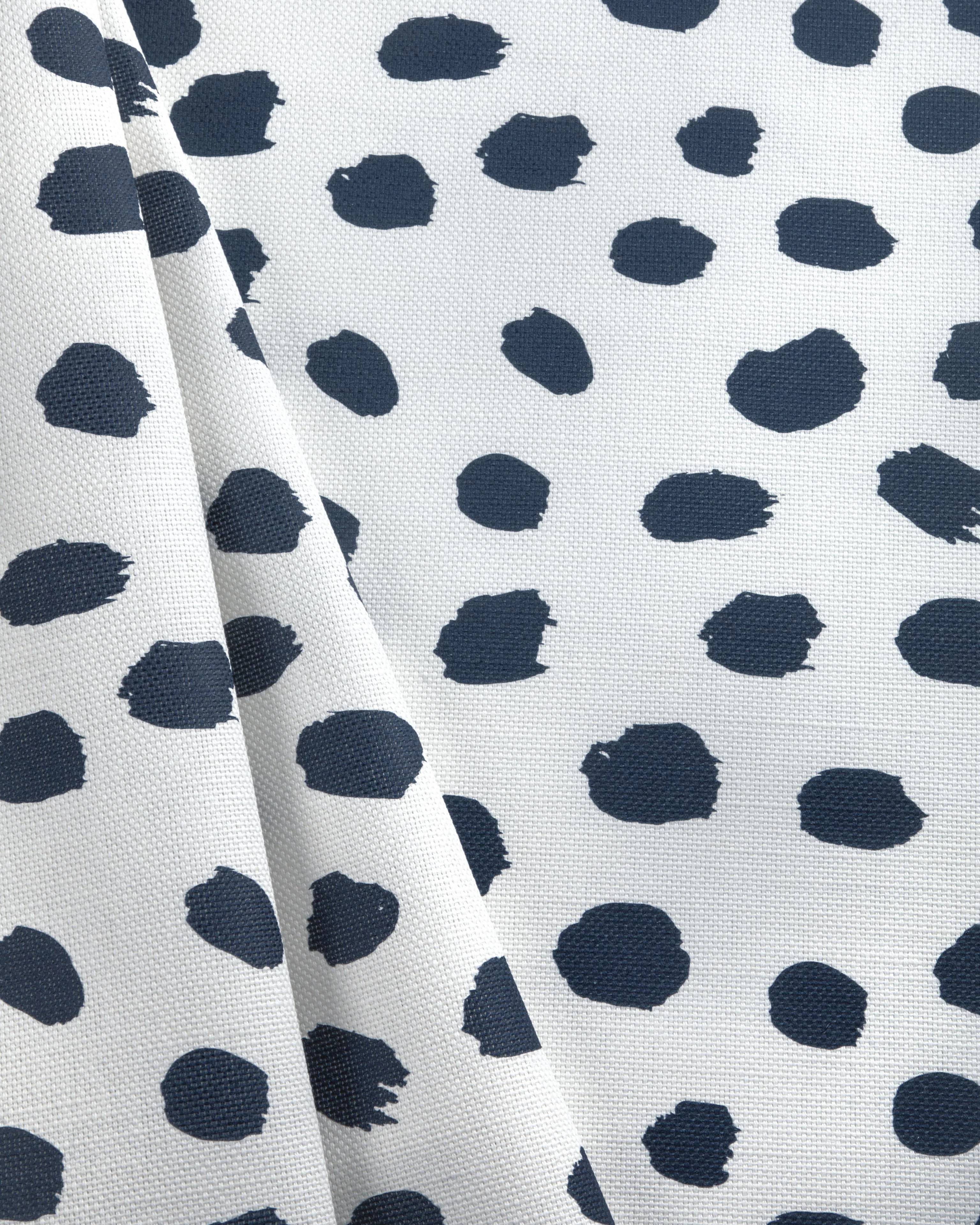 Lee Jofa Paint Dot Dark Navy/Oyster Fabric - Image 4