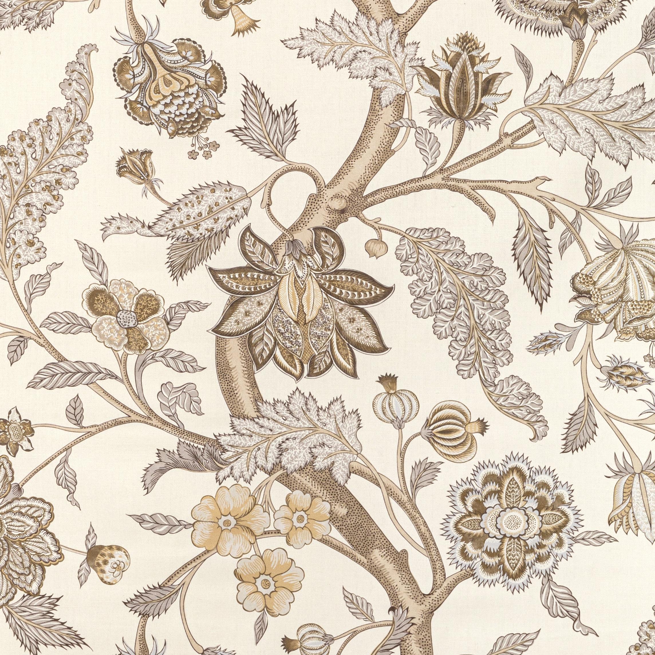 Lee Jofa Palampore Print Stone Fabric - Image 2
