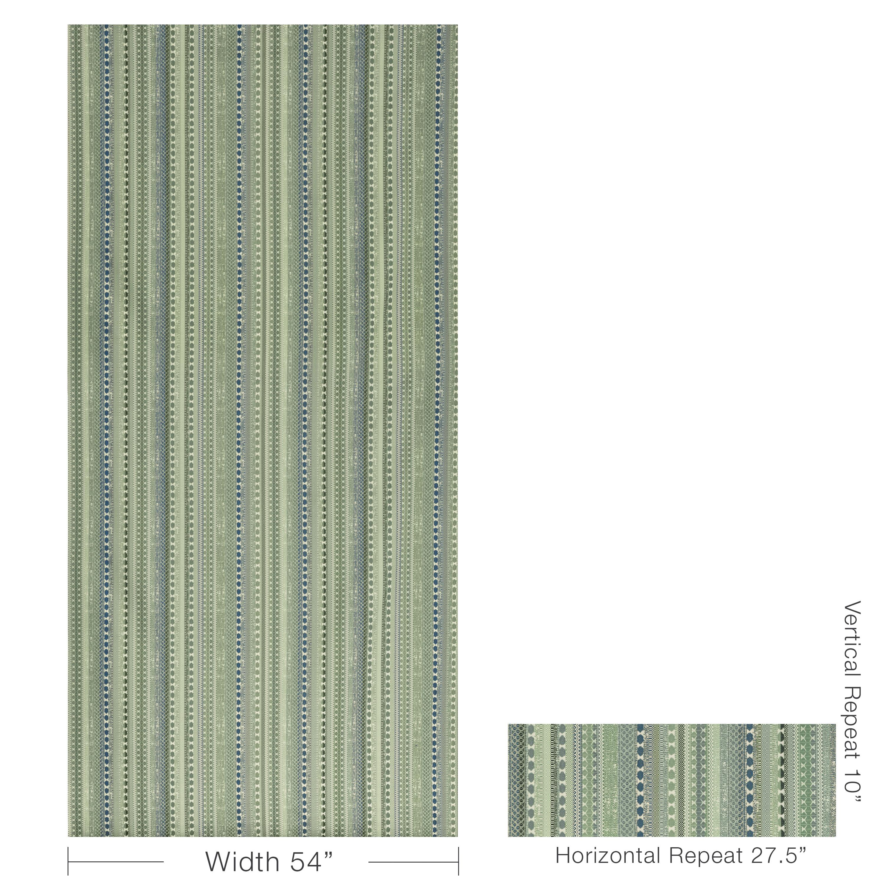 Lee Jofa Palmete Weave Aqua Upholstery Fabric - Image 5