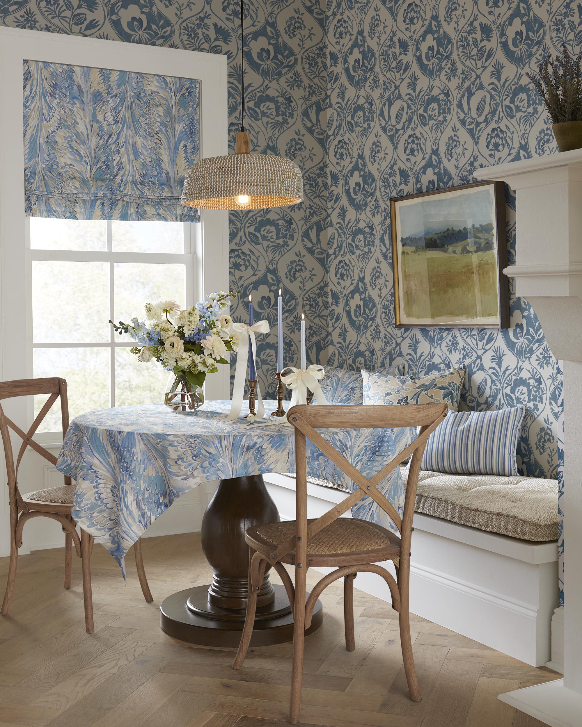Lee Jofa Posy Print Sand/Sky Fabric - Image 6