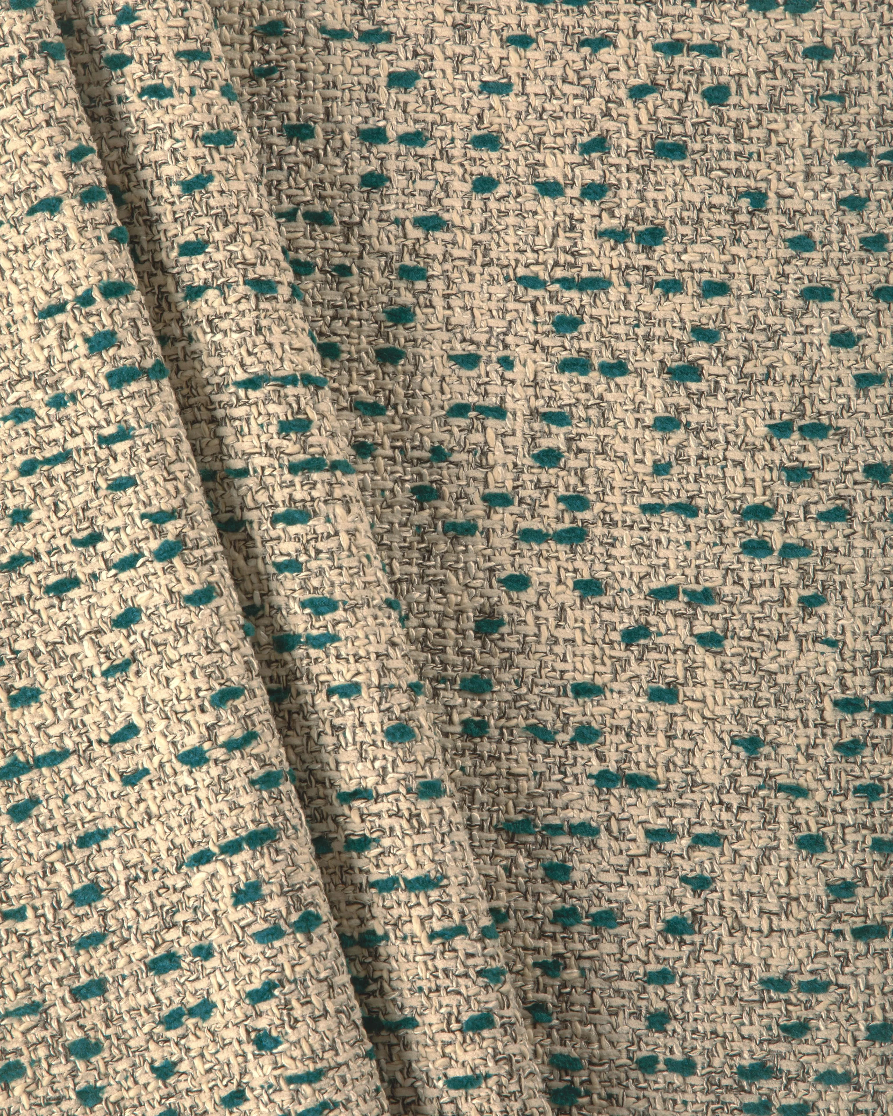 Lee Jofa Rift Weave Teal Upholstery Fabric - Image 4