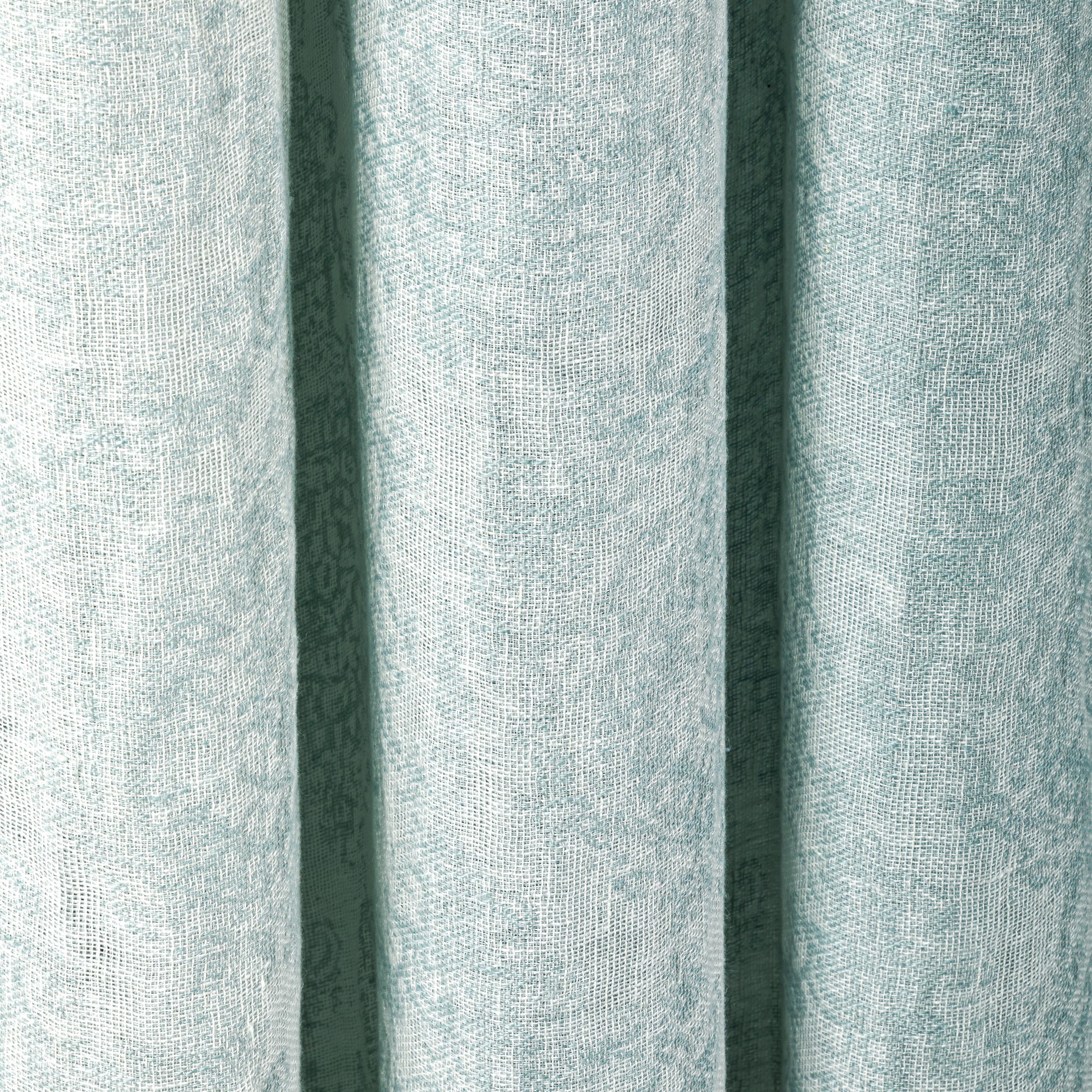 Lee Jofa Romona Sheer Aqua Drapery Fabric - Image 4