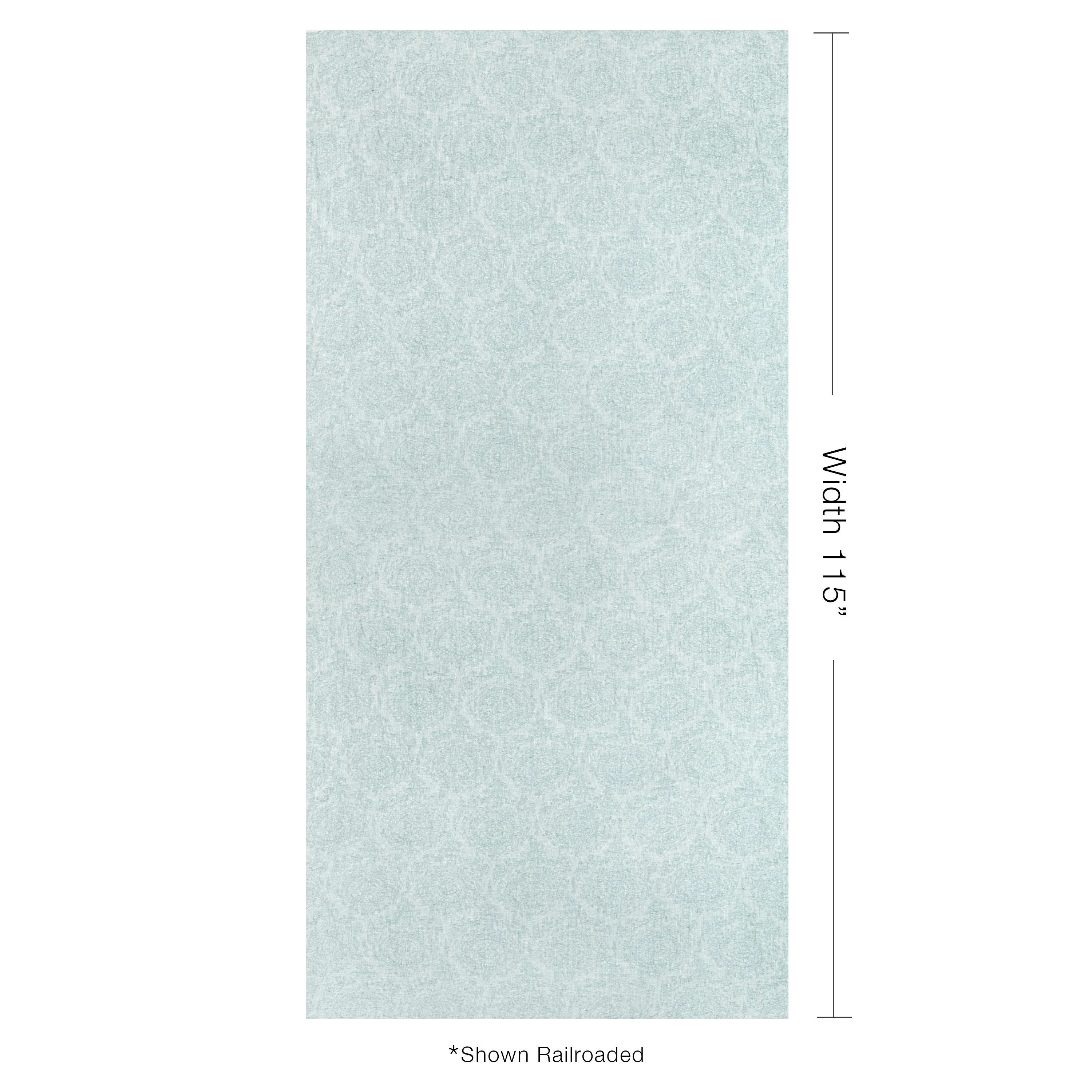 Lee Jofa Romona Sheer Aqua Drapery Fabric - Image 5
