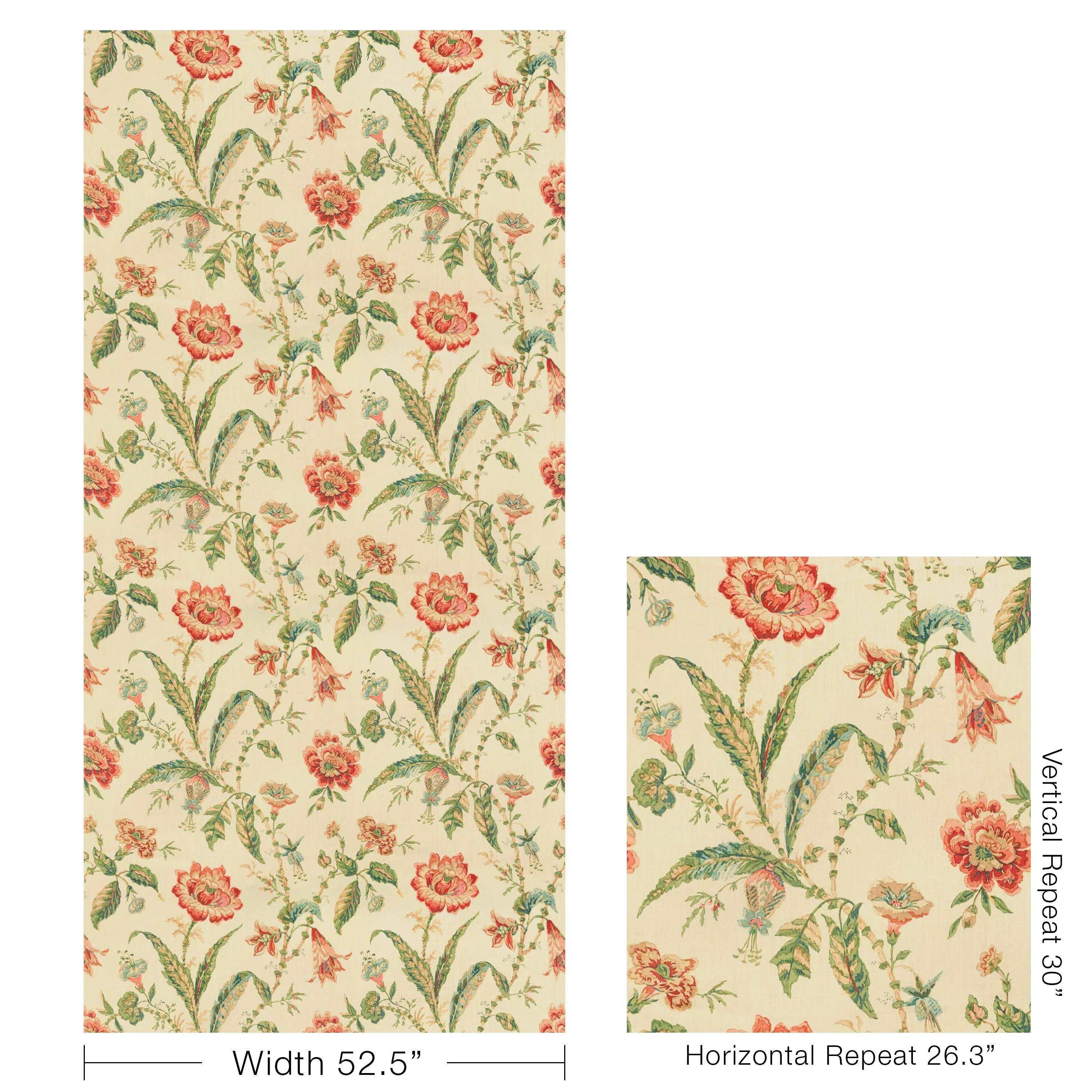 Lee Jofa Rosemont Print Antique Fabric - Image 5