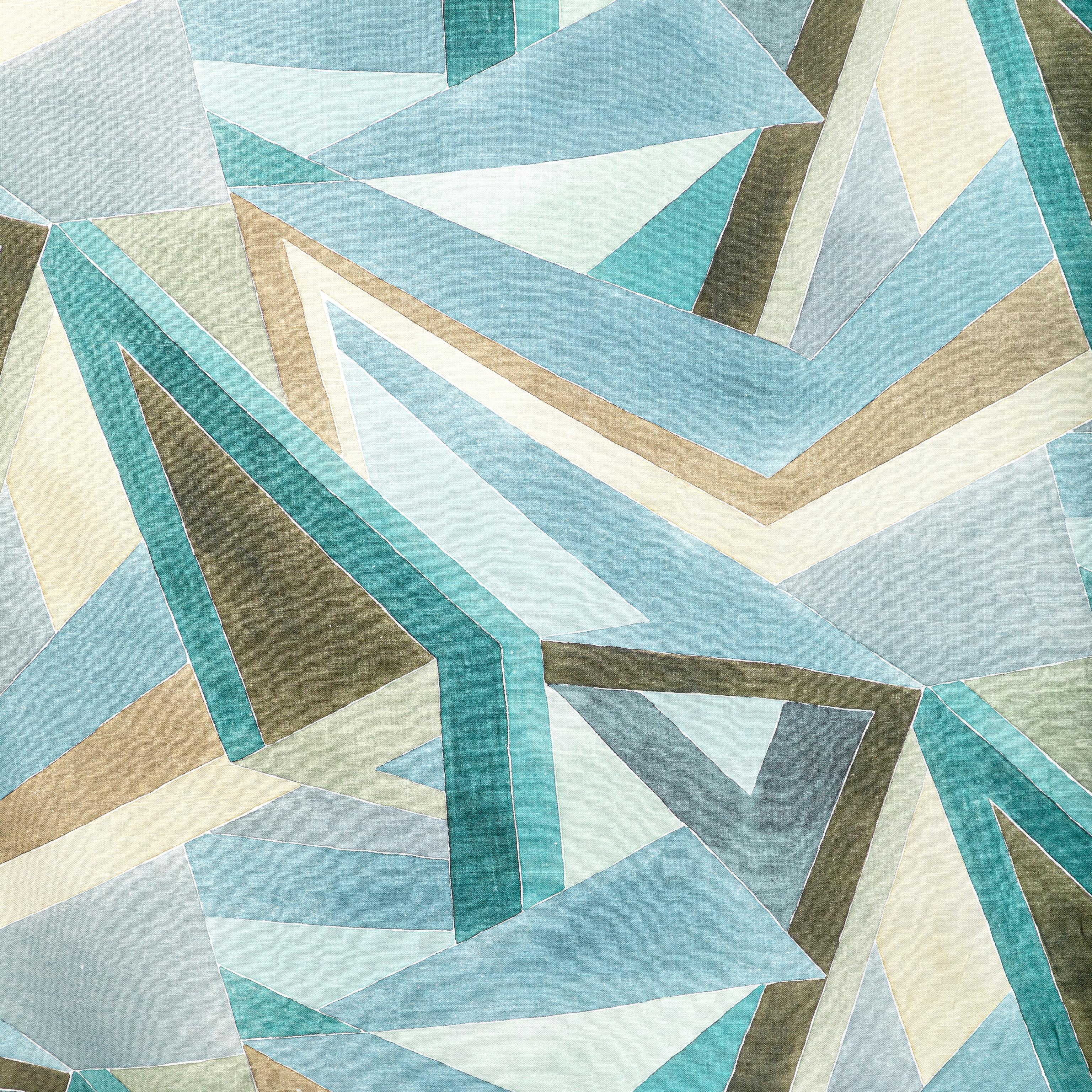 Lee Jofa Roulade Print Aqua/Dune Fabric - Image 2