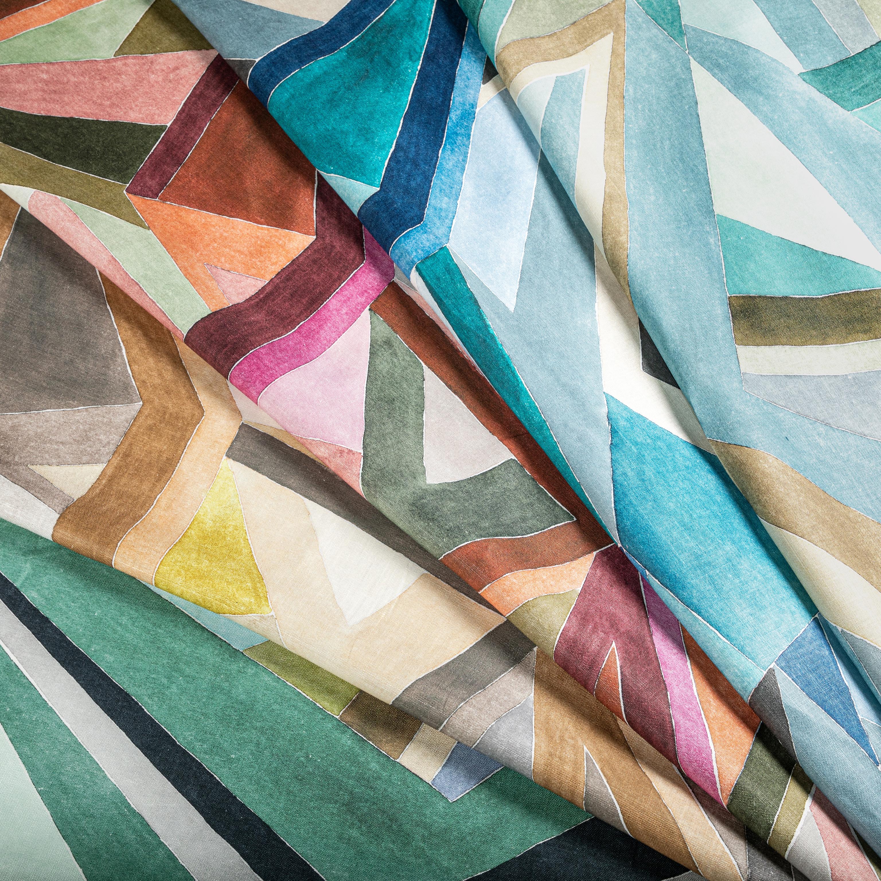 Lee Jofa Roulade Print Navy/Teal Fabric - Image 6